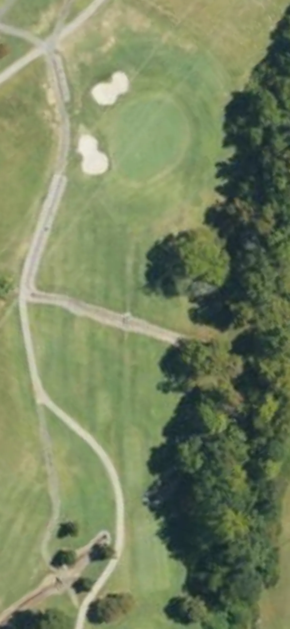 Cowans Ford CC hole 7 aerial preview, par 3, 180 yards