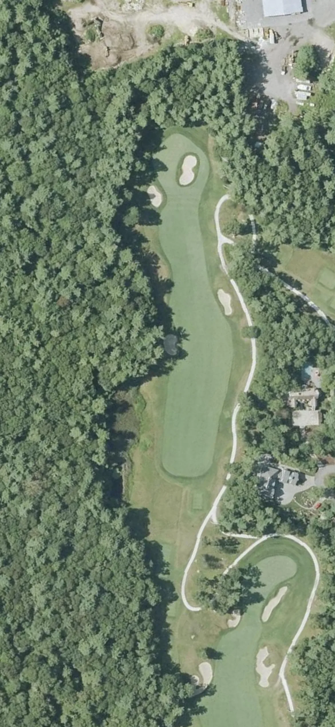 Bay Club at Mattapoisett hole 2 aerial preview, par 4, 437 yards