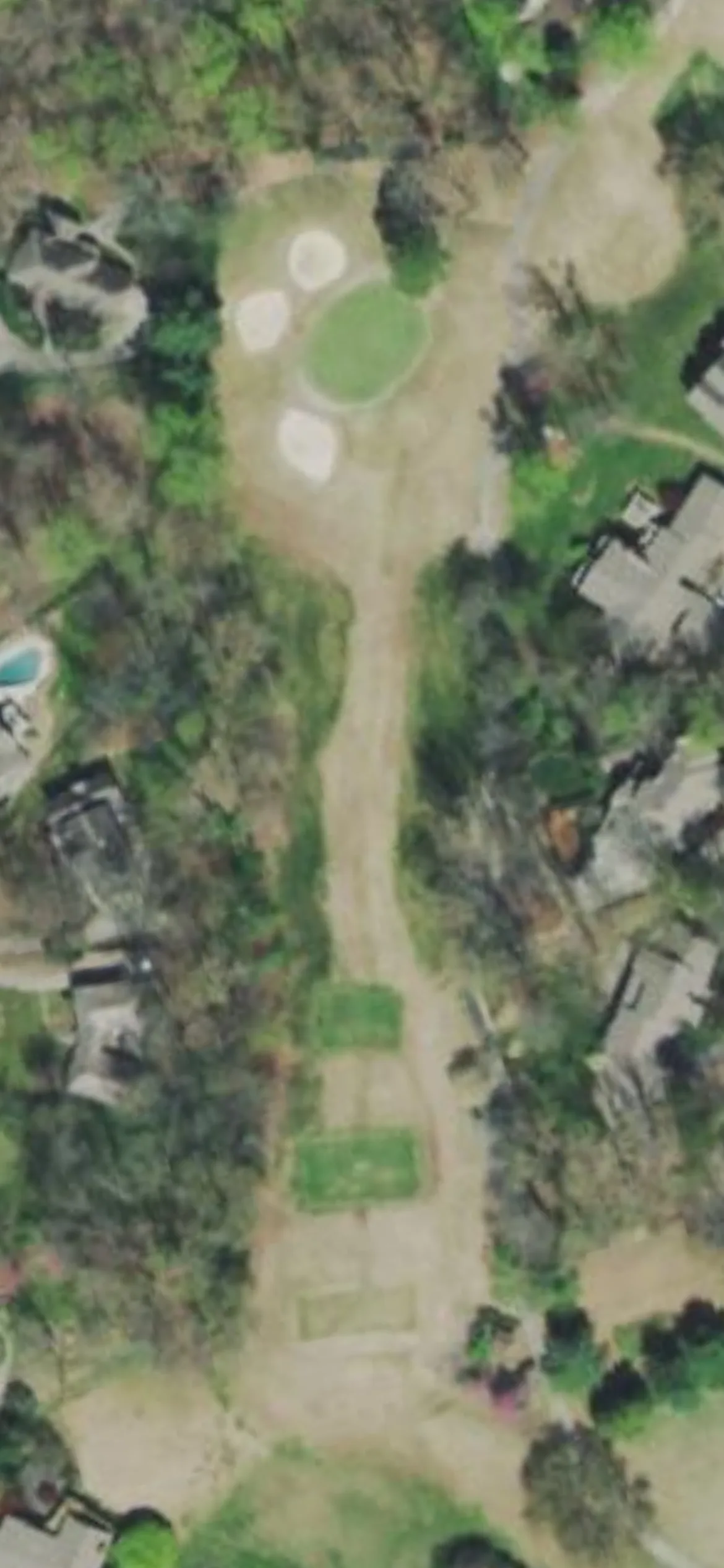 Fox Den Country Club hole 6 aerial preview, par 3, 198 yards