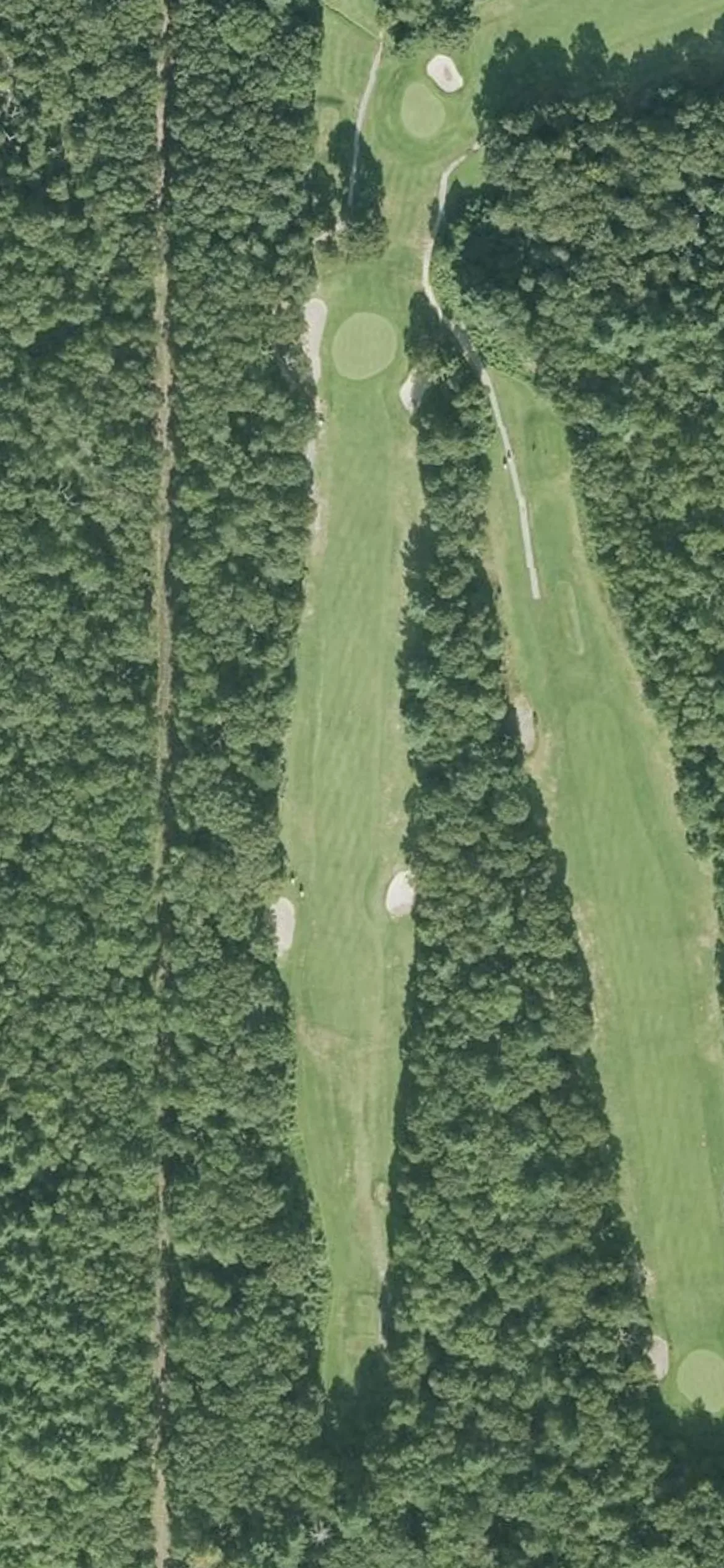 Whaling City Golf Course hole 12 aerial preview, par 4, 451 yards