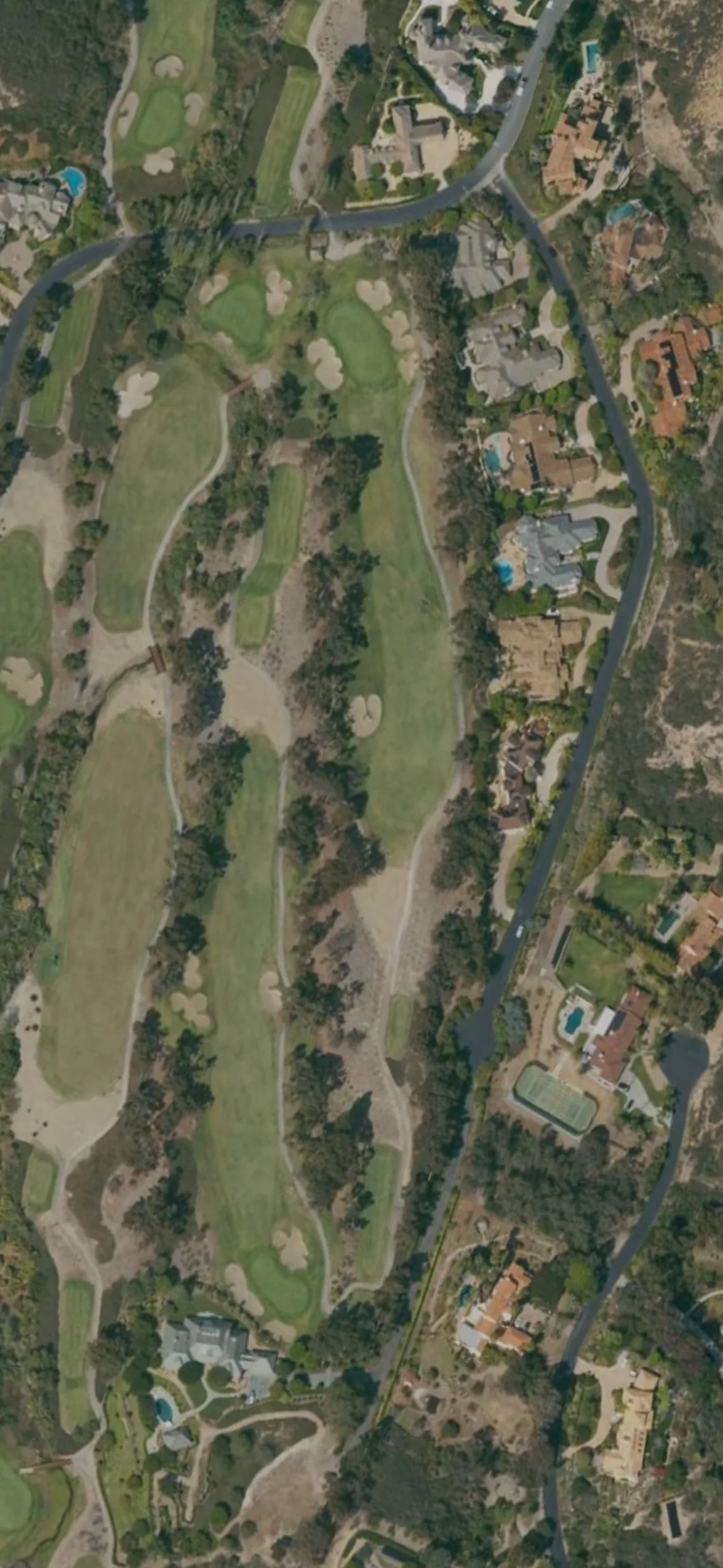 Del Mar Country Club hole 8 aerial preview, par 4, 472 yards