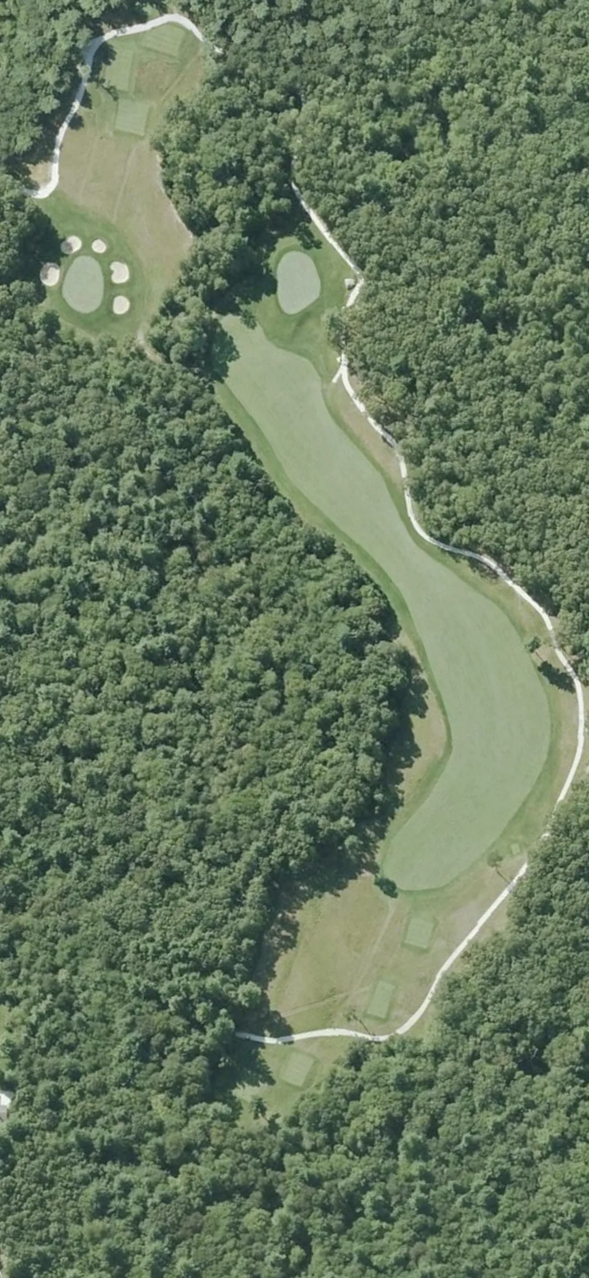 Bay Club at Mattapoisett hole 11 aerial preview, par 5, 537 yards