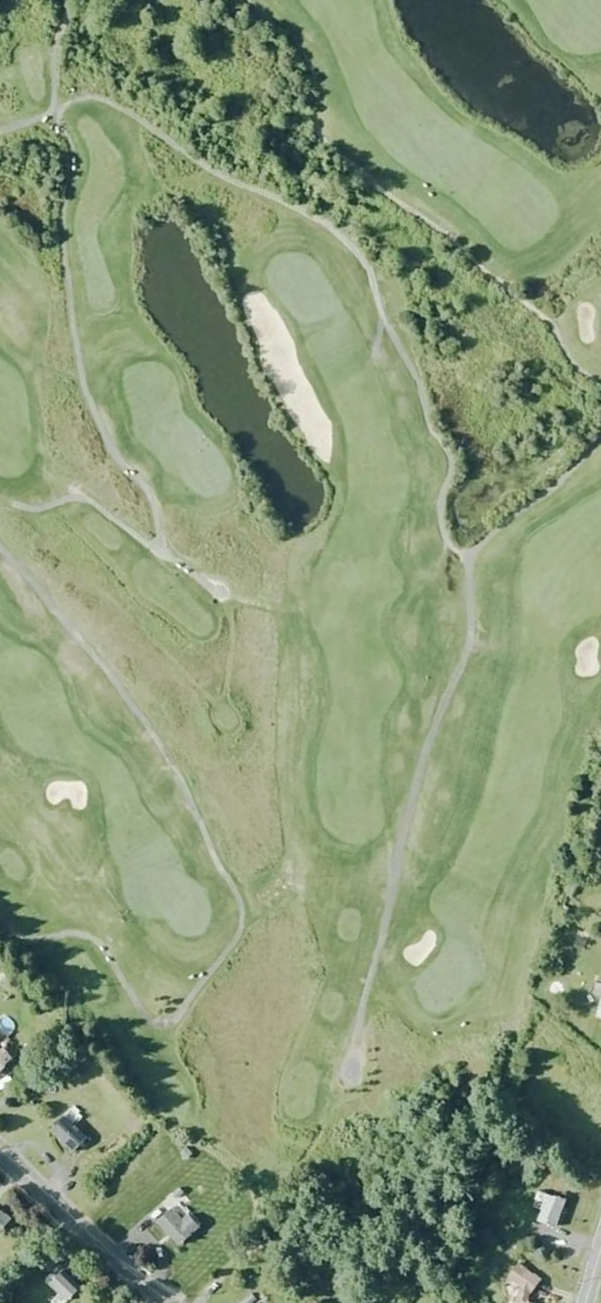 Olde Scotland Links hole 2 aerial preview, par 4, 418 yards