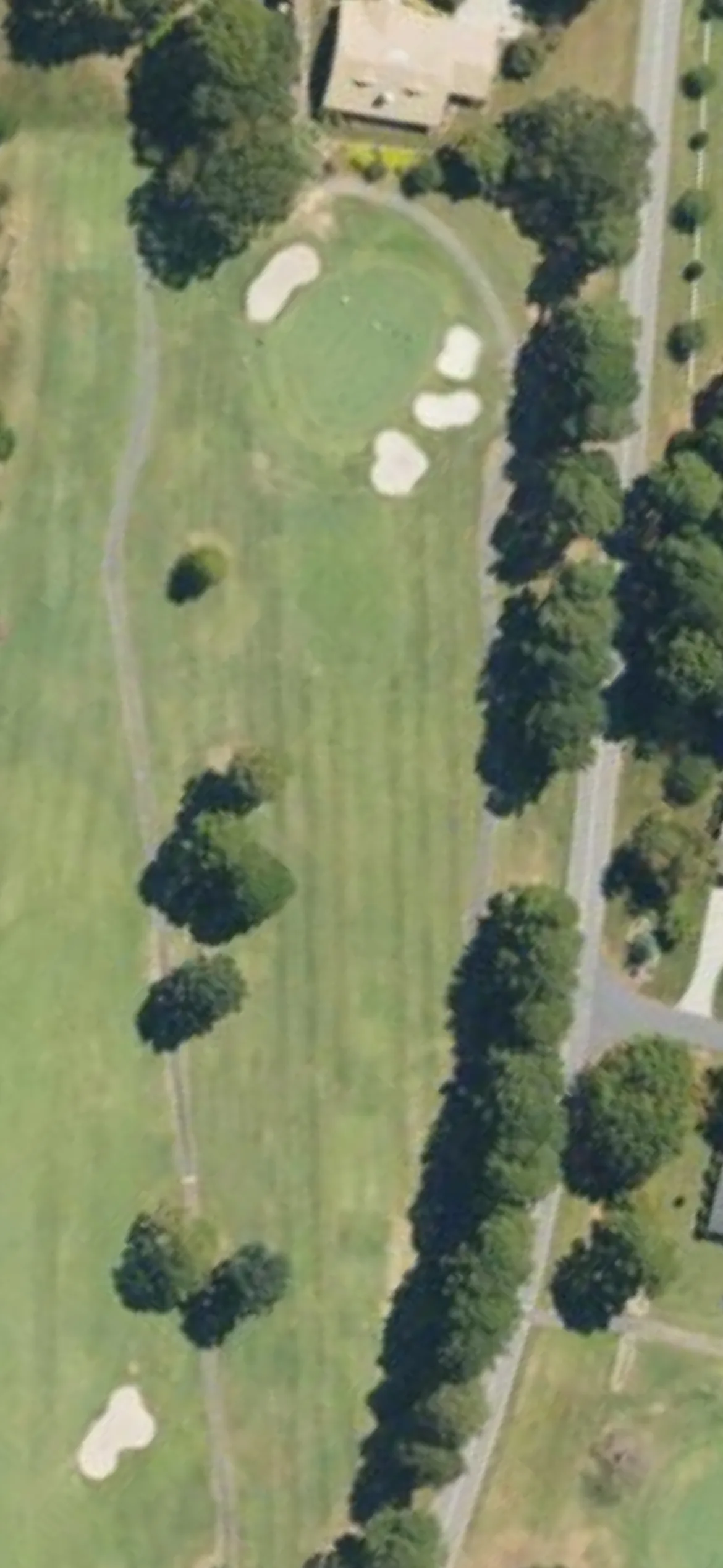 Cowans Ford CC hole 3 aerial preview, par 3, 202 yards