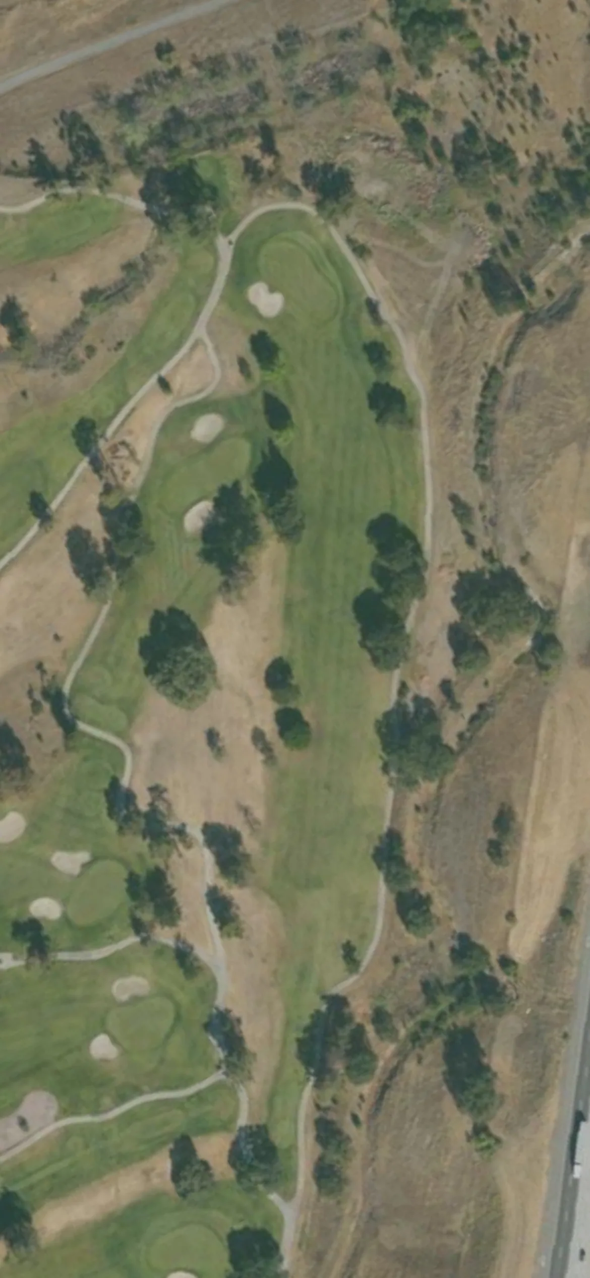 Coyote Creek GC - Valley hole 3 aerial preview, par 4, 381 yards