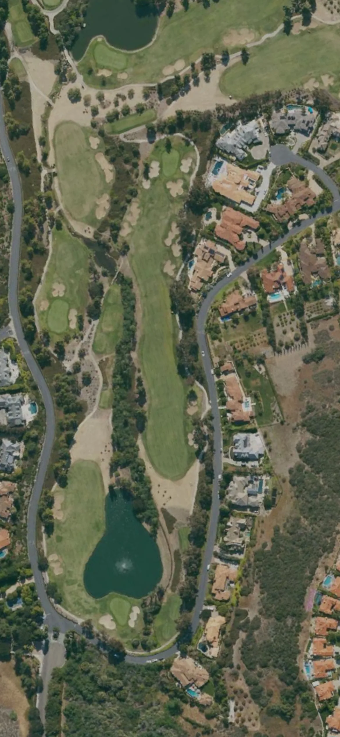 Del Mar Country Club hole 15 aerial preview, par 5, 549 yards