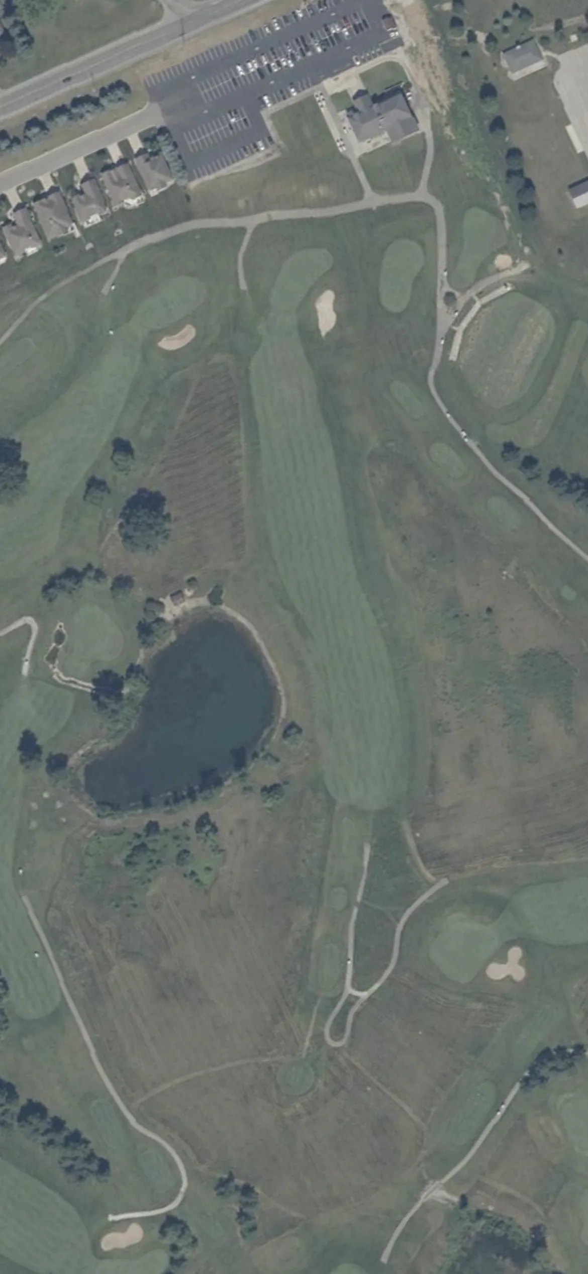 Meadow Valley Golf Club hole 18 aerial preview, par 4, 462 yards