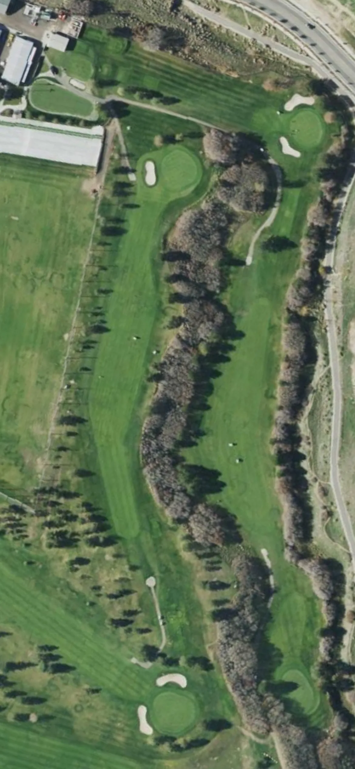 Glenmoor GC hole 2 aerial preview, par 4, 425 yards