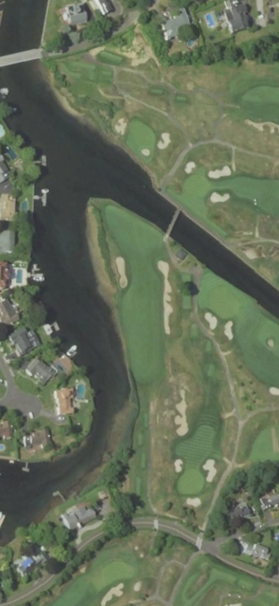 Seawane Club hole 16 aerial preview, par 4, 382 yards
