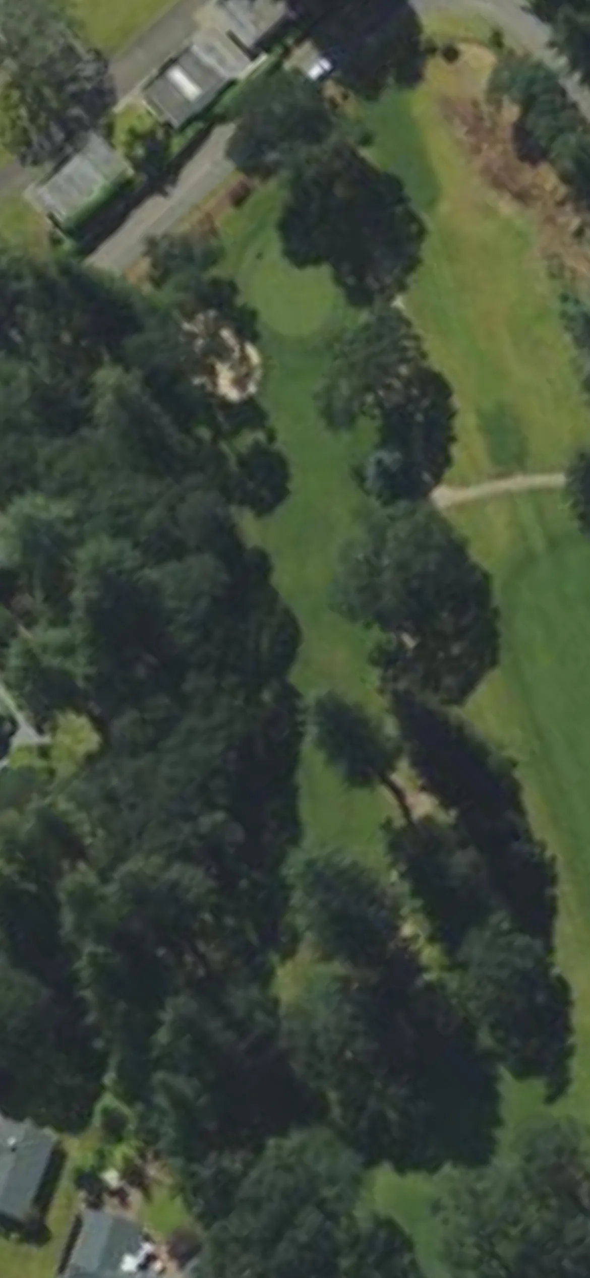 Corvallis Club hole 11 aerial preview, par 3, 184 yards