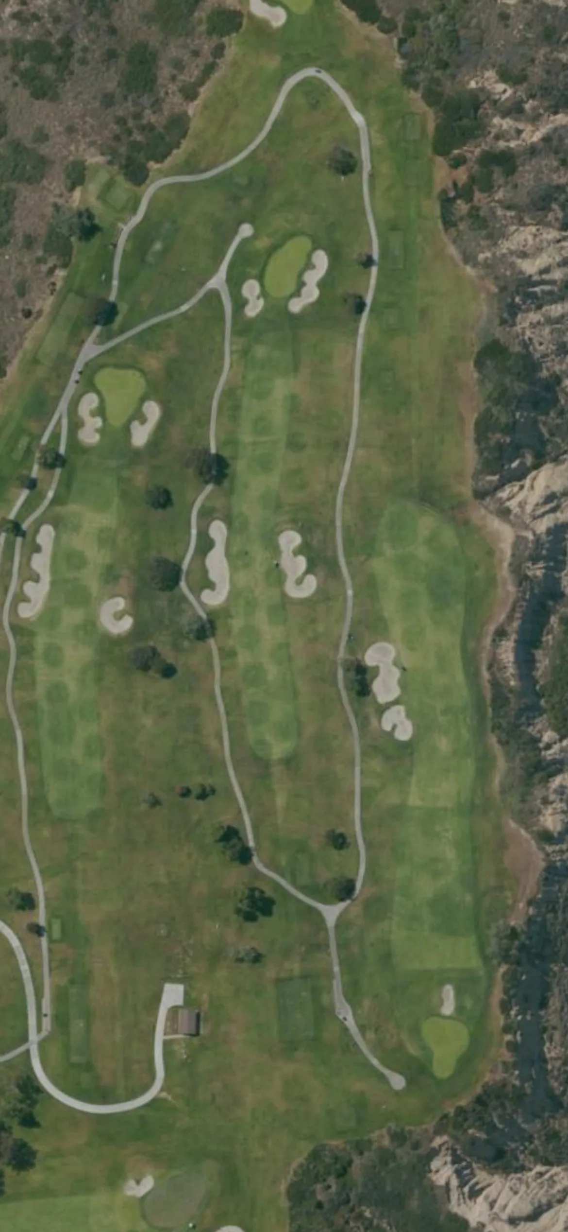 Torrey Pines Municipal Golf Course - South hole 5 aerial preview, par 4, 454 yards