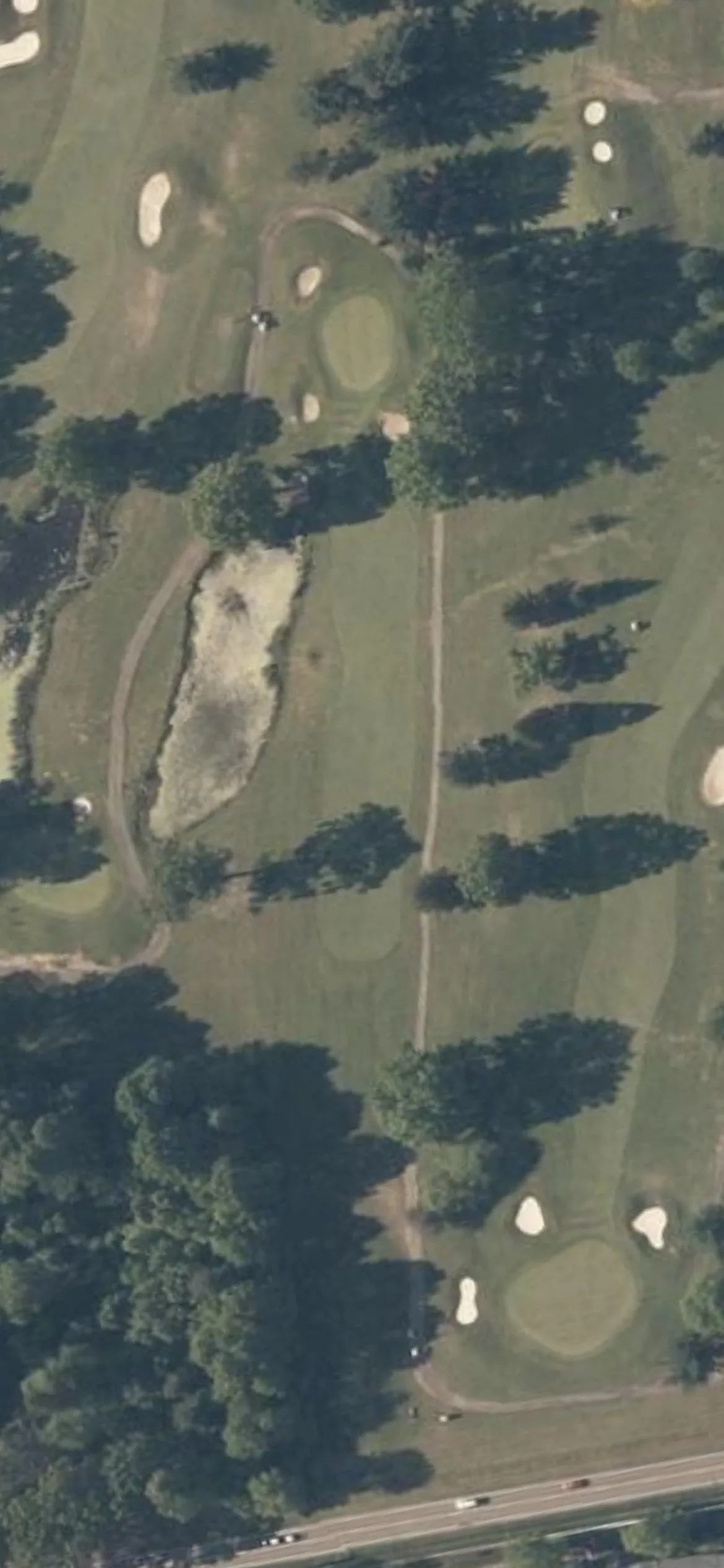 Mayfair Country Club hole 2 aerial preview, par 4, 281 yards