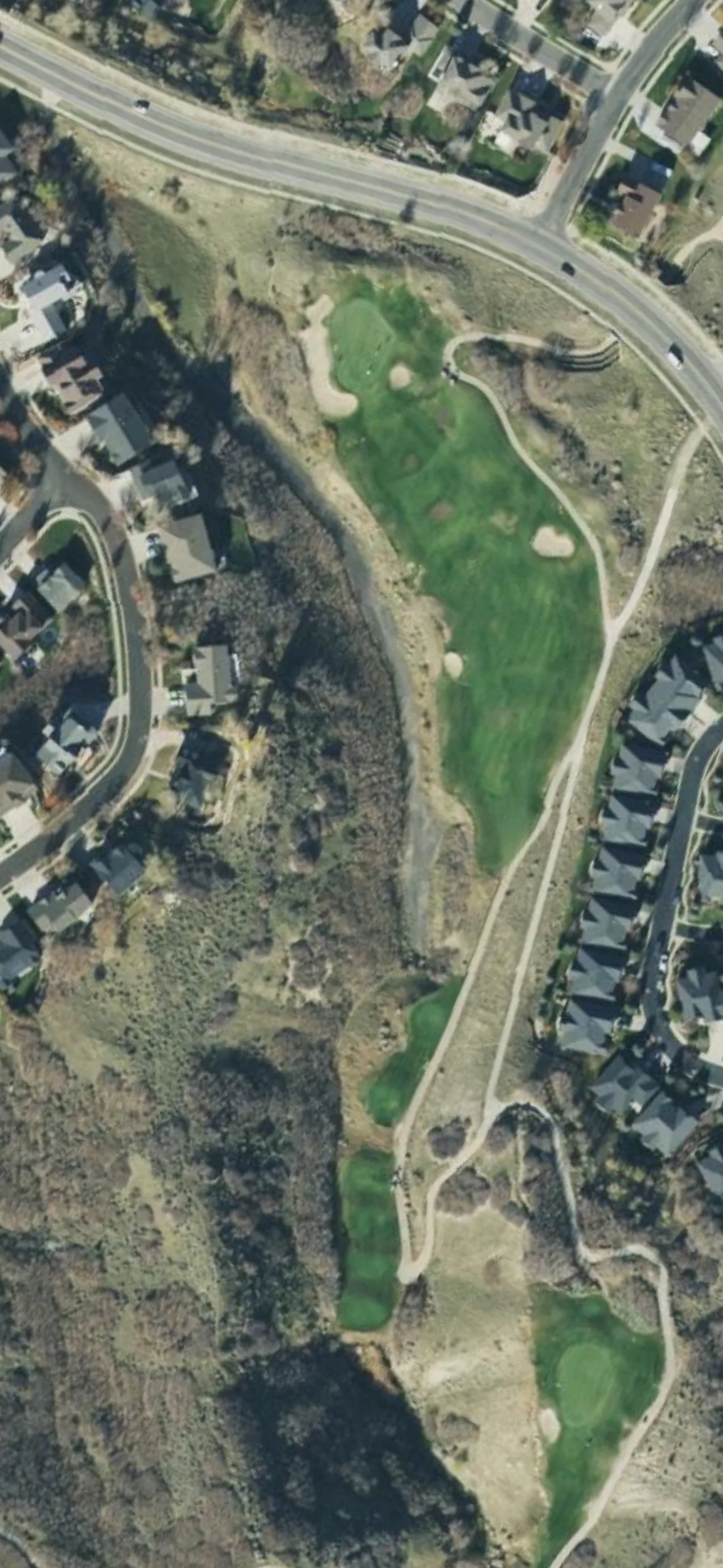 South Mountain GC hole 12 aerial preview, par 4, 385 yards