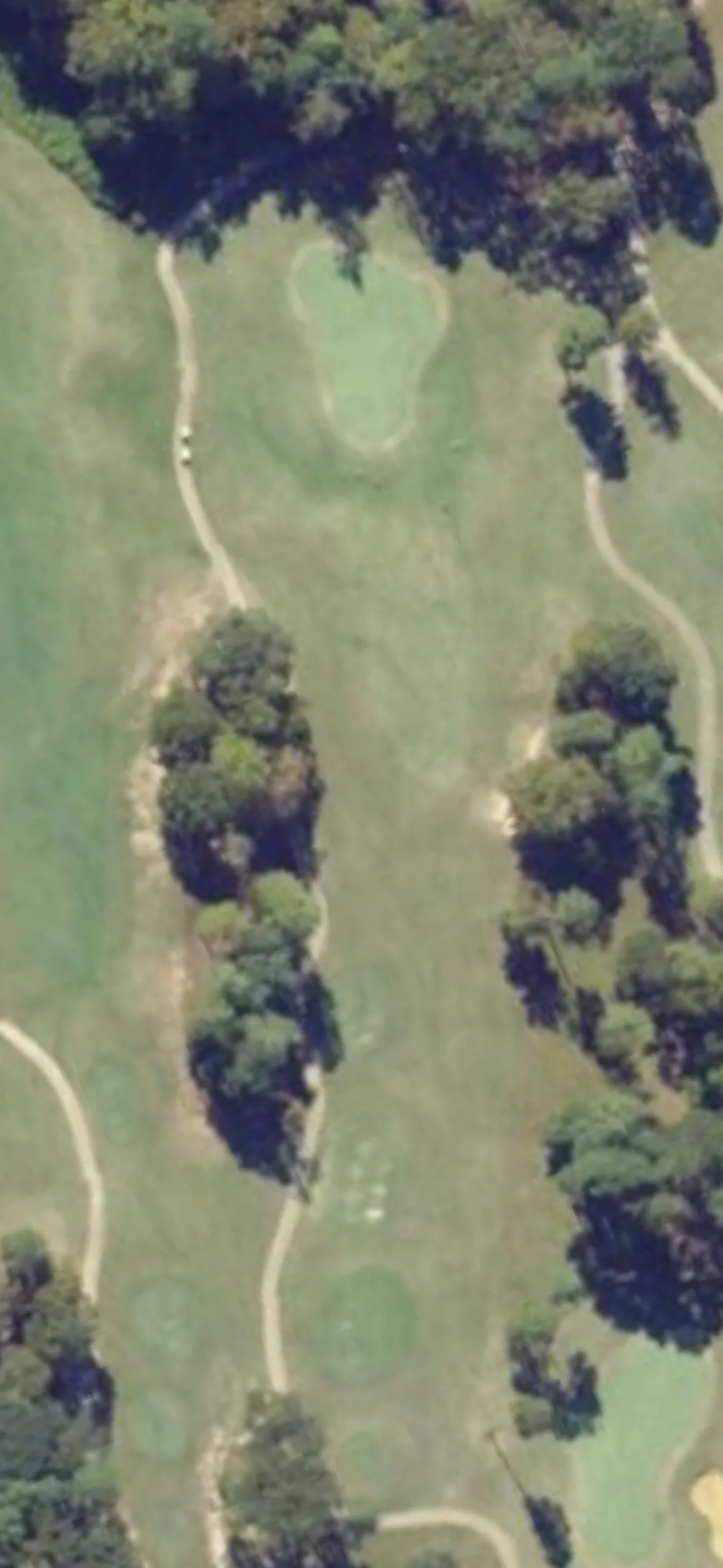 Kiskiack Golf Club hole 5 aerial preview, par 3, 221 yards