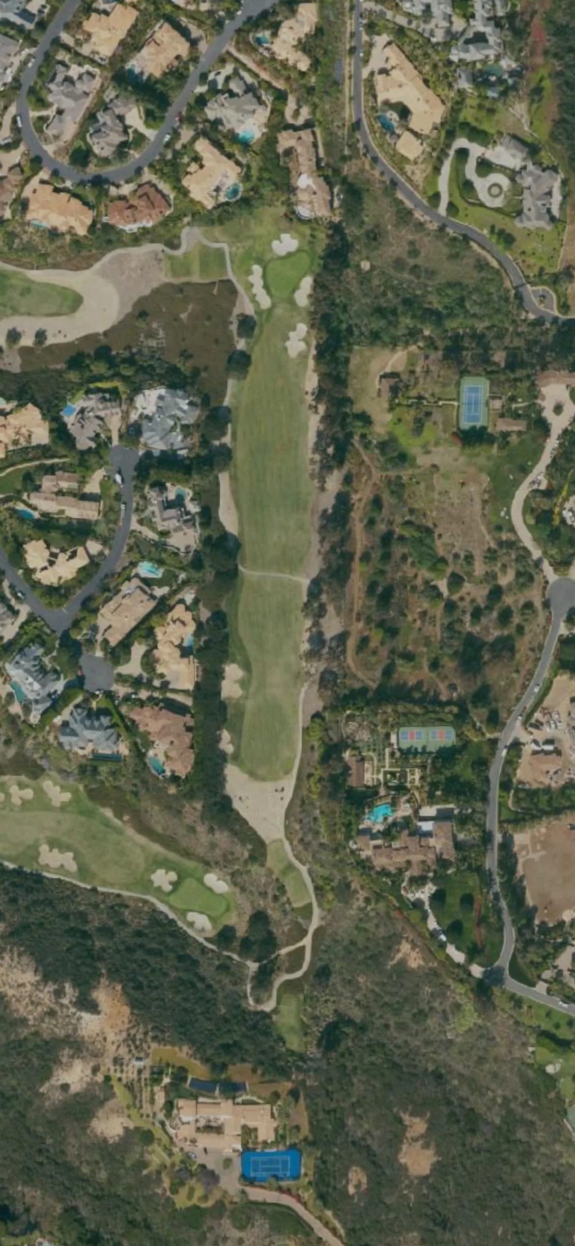 Del Mar Country Club hole 11 aerial preview, par 5, 530 yards