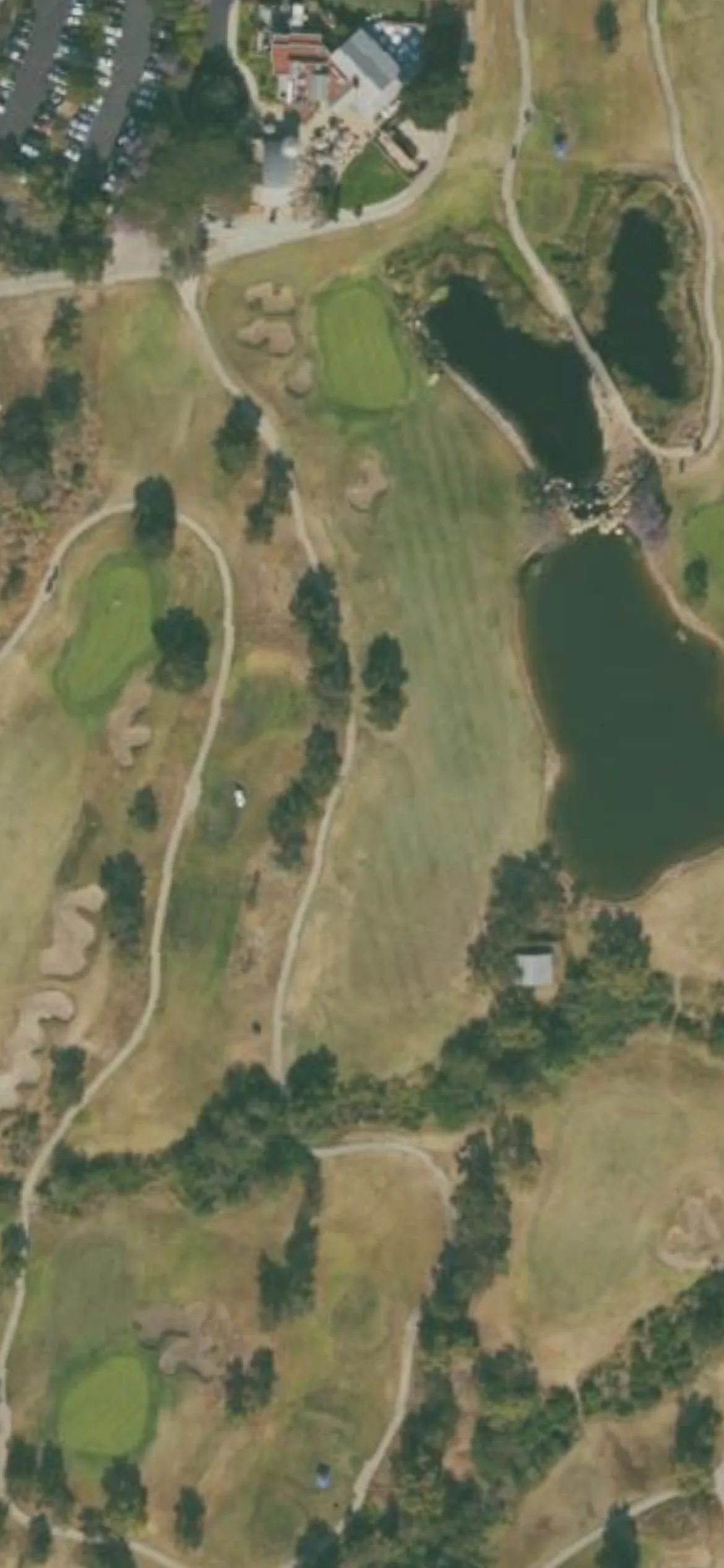 Glen Annie Golf Club hole 18 aerial preview, par 4, 353 yards