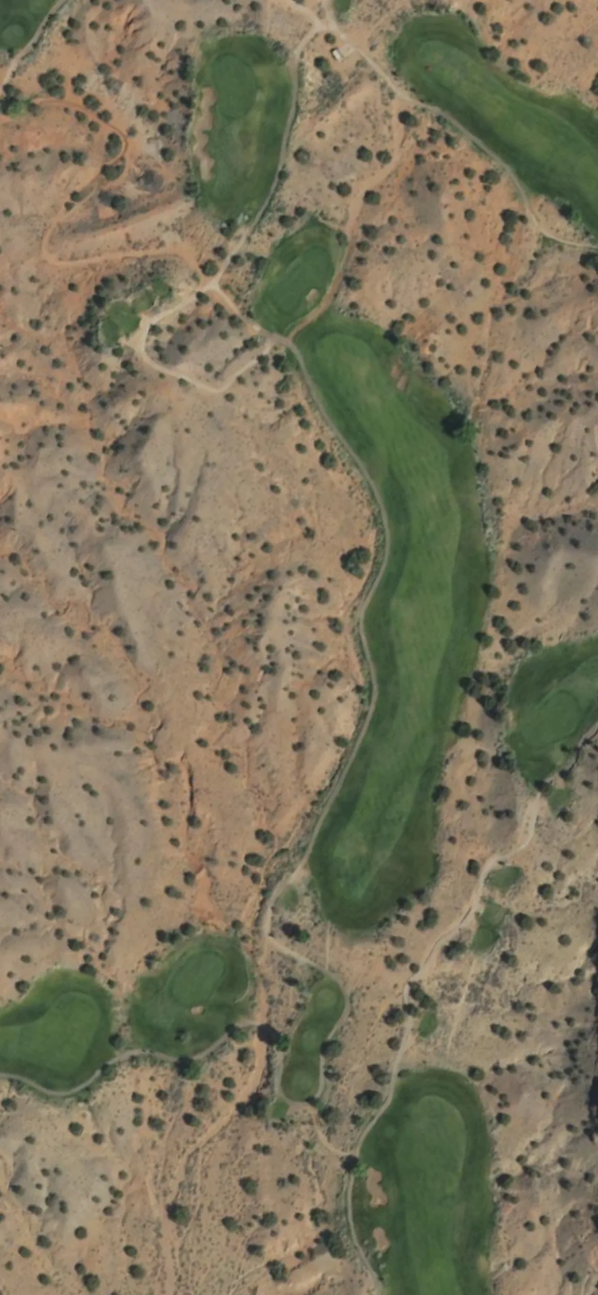 Twin Warriors GC hole 12 aerial preview, par 5, 584 yards