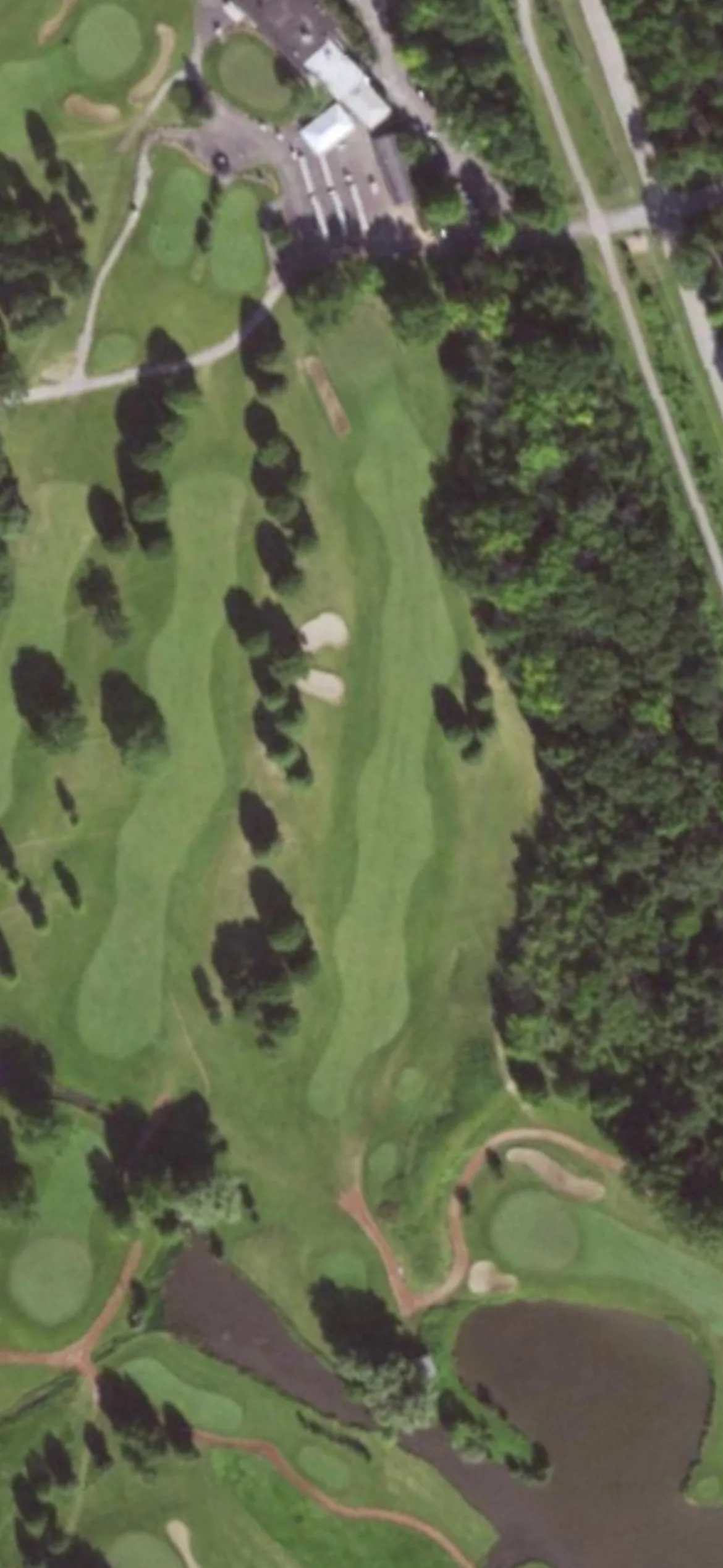 Western Lakes hole 18 aerial preview, par 4, 353 yards