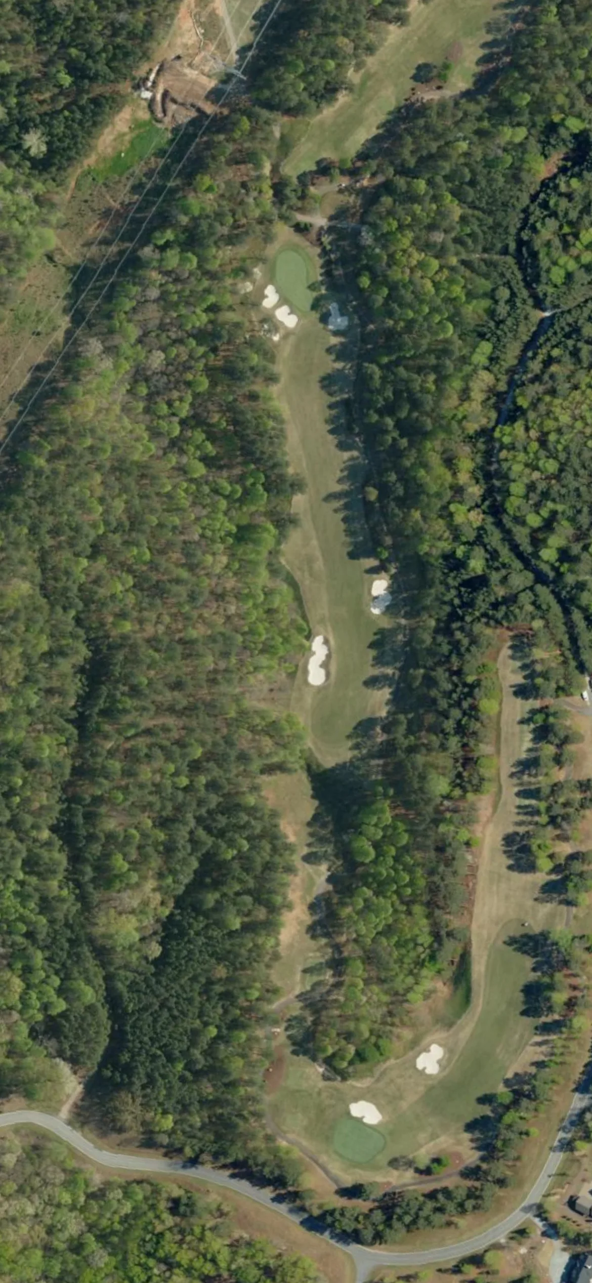Cliffs at Keowee Springs, The hole 8 aerial preview, par 5, 558 yards
