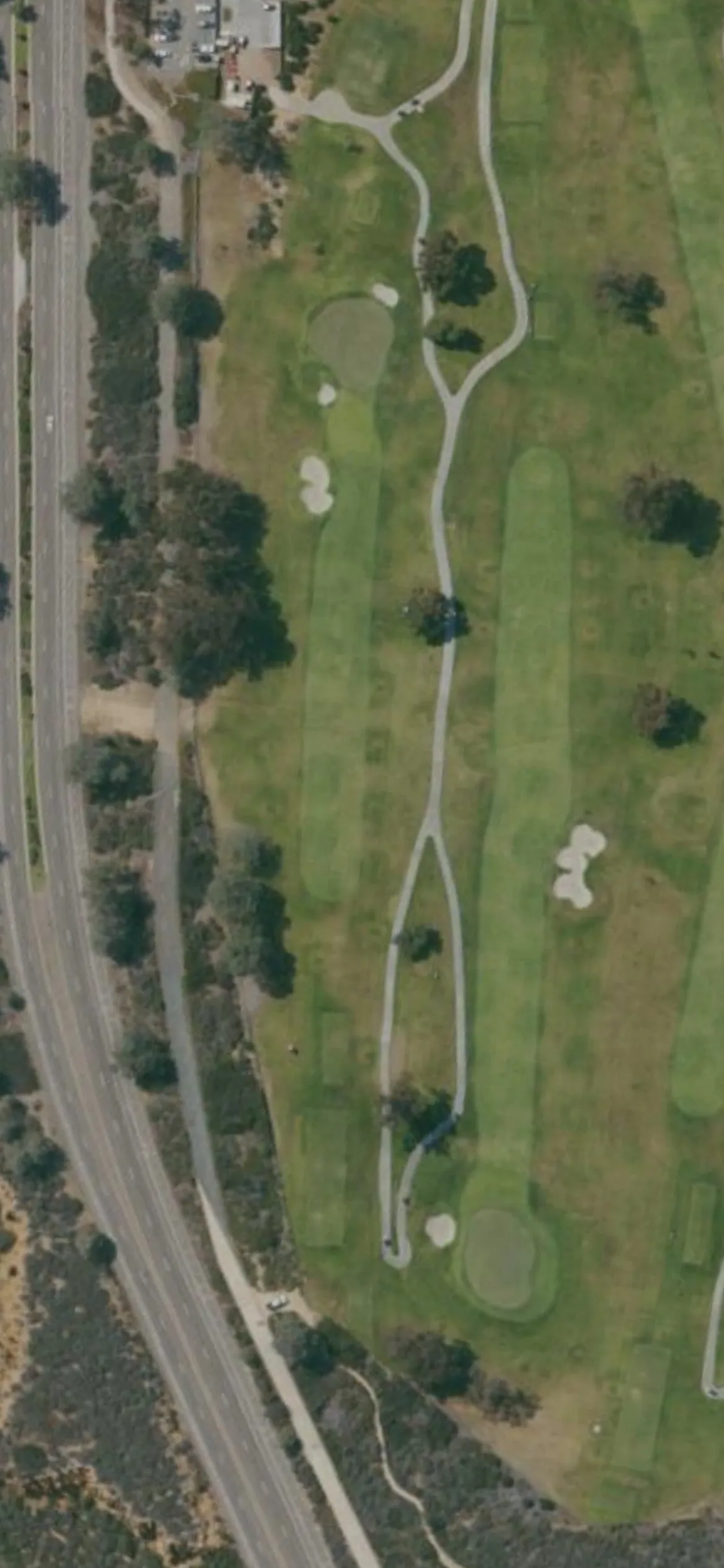 Torrey Pines Municipal Golf Course - North hole 7 aerial preview, par 4, 322 yards