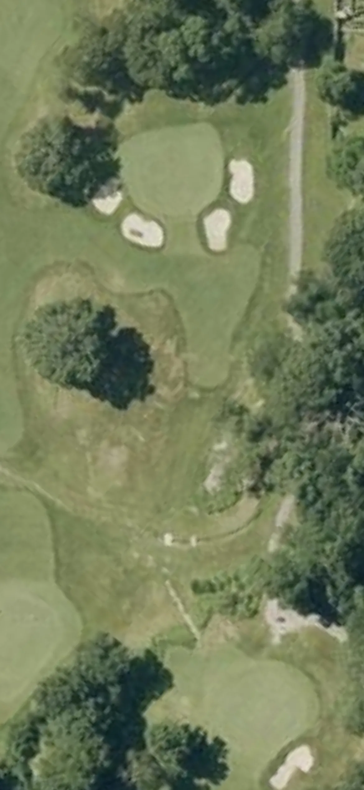 George Wright Municipal Golf Course hole 17 aerial preview, par 3, 167 yards