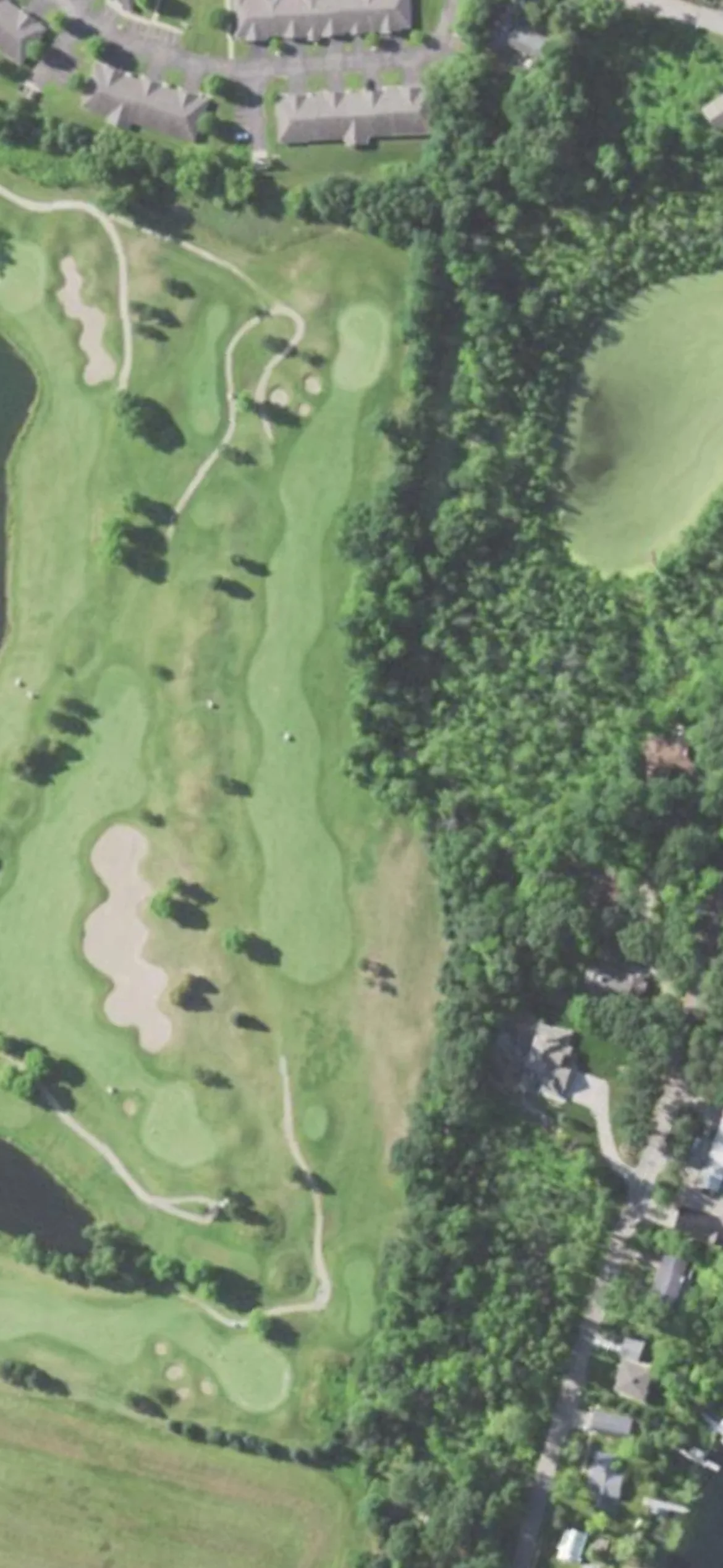 Par 4 Resort - Foxfire Golf Club hole 5 aerial preview, par 4, 413 yards