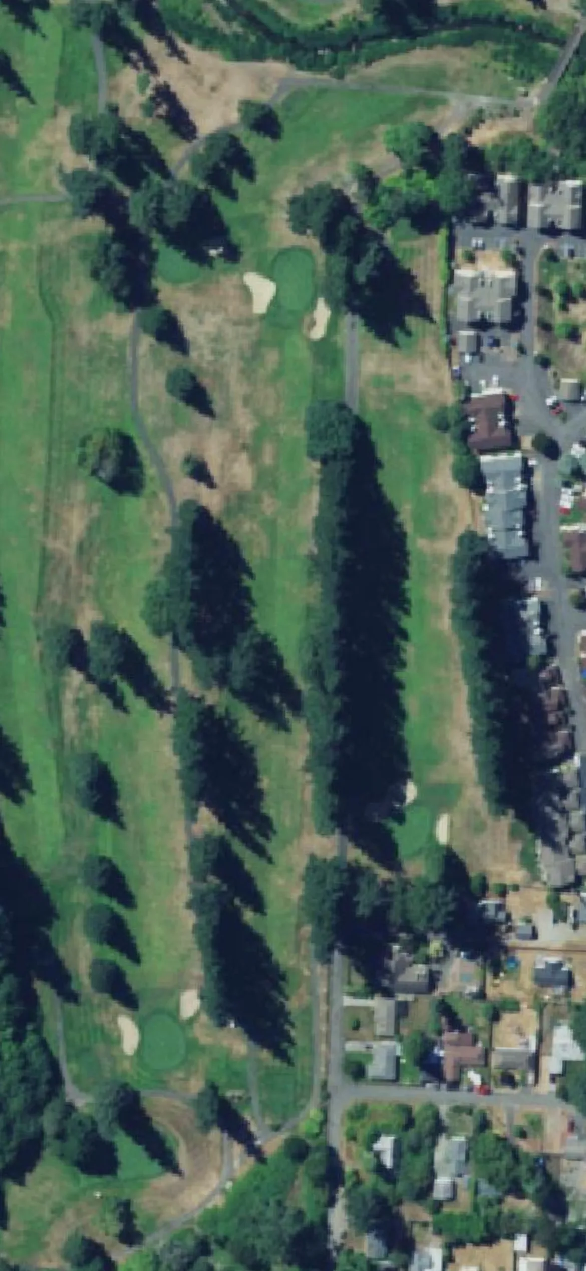 Kitsap Golf & Country Club hole 15 aerial preview, par 4, 402 yards