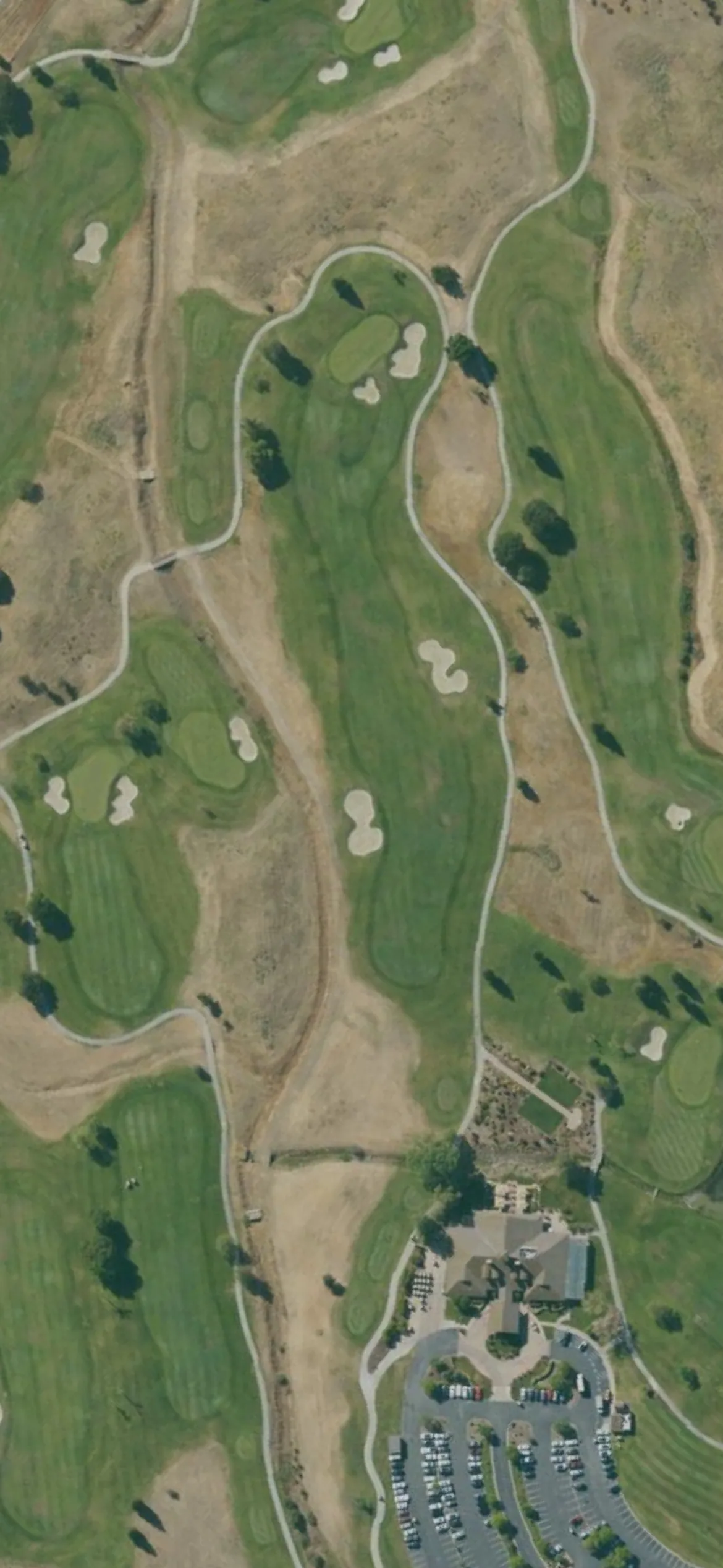 Coyote Creek GC - Tournament hole 13 aerial preview, par 4, 444 yards