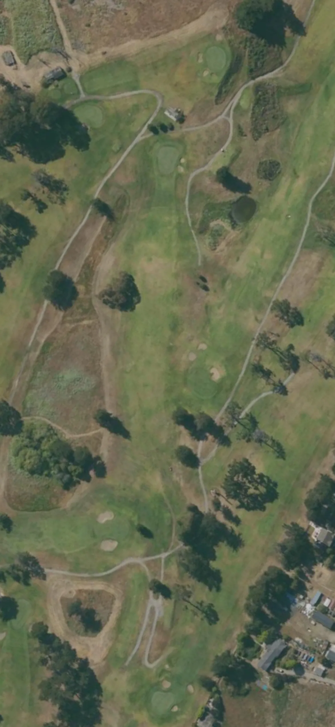 Pajaro Valley GC hole 12 aerial preview, par 4, 424 yards