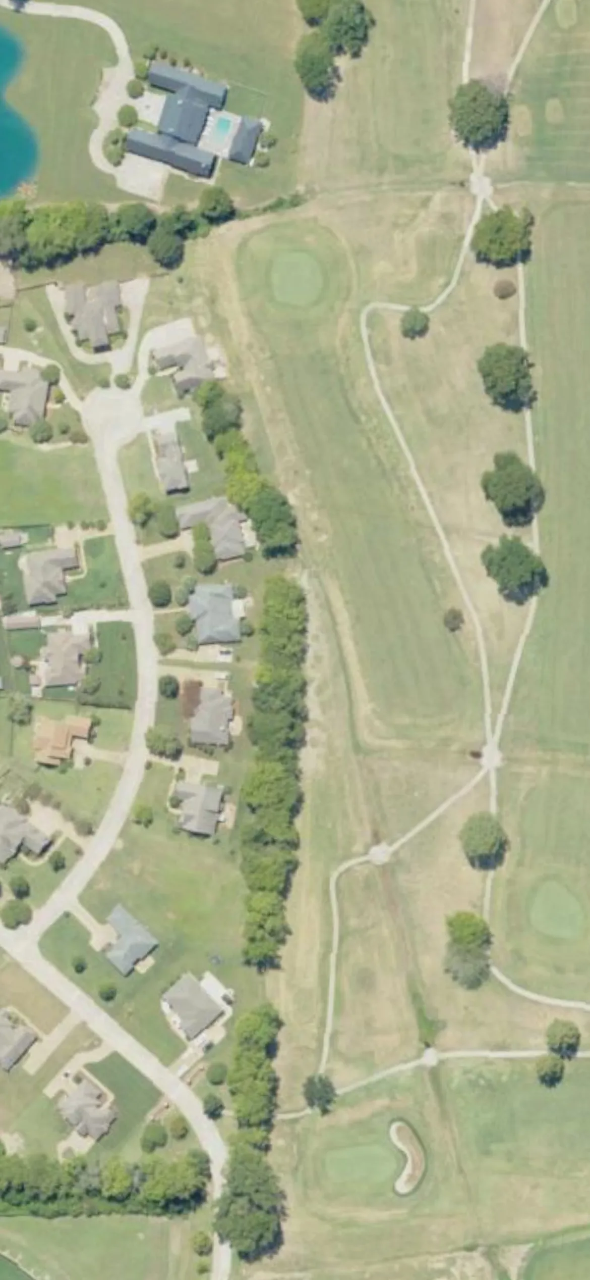 Greenville Country Club hole 5 aerial preview, par 4, 377 yards