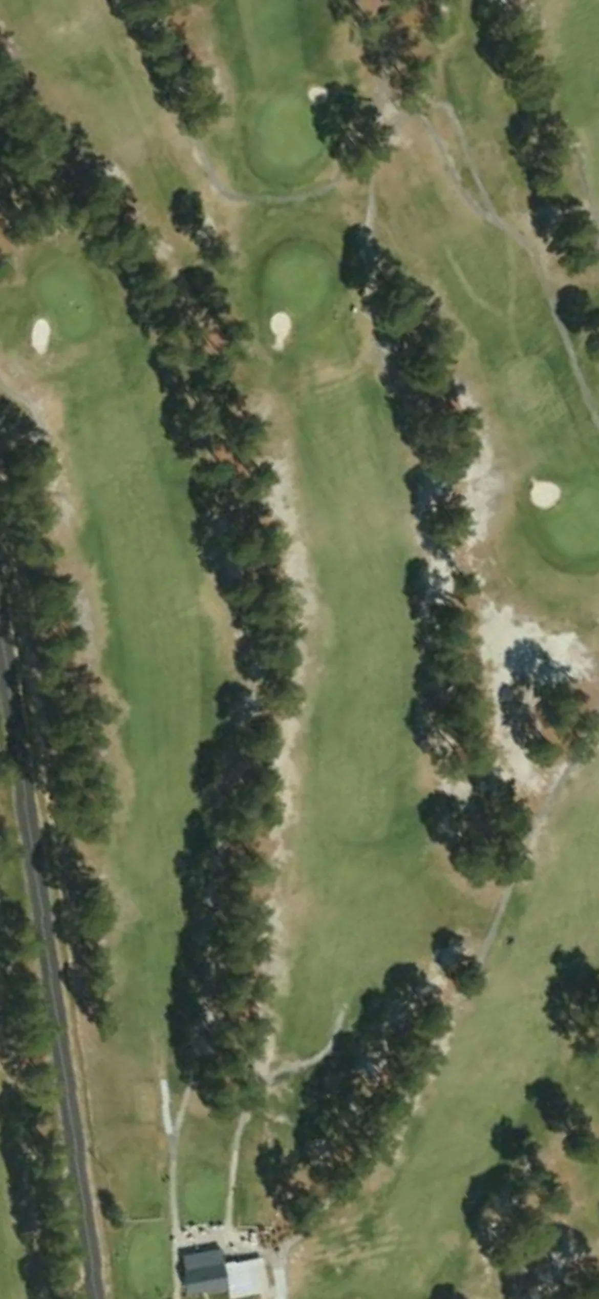 Southern Wayne CC hole 10 aerial preview, par 4, 366 yards