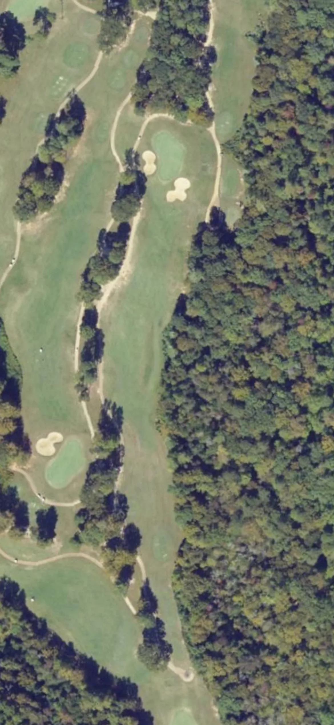 Kiskiack Golf Club hole 13 aerial preview, par 4, 415 yards