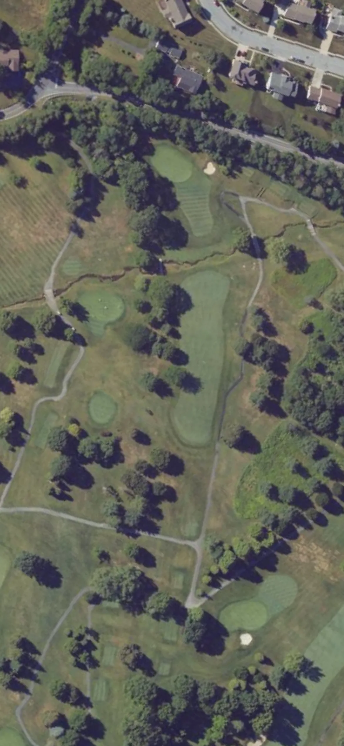 Colonial Golf & Tennis Club hole 13 aerial preview, par 4, 408 yards
