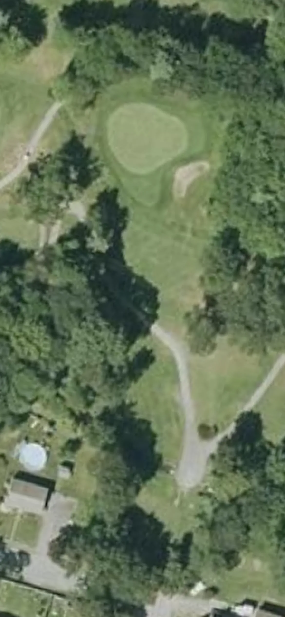 Rockland Golf Course hole 12 aerial preview, par 3, 139 yards