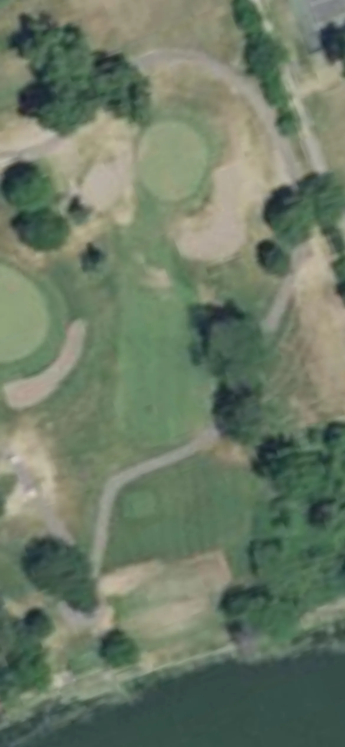Hiawatha Golf Club hole 3 aerial preview, par 3, 129 yards