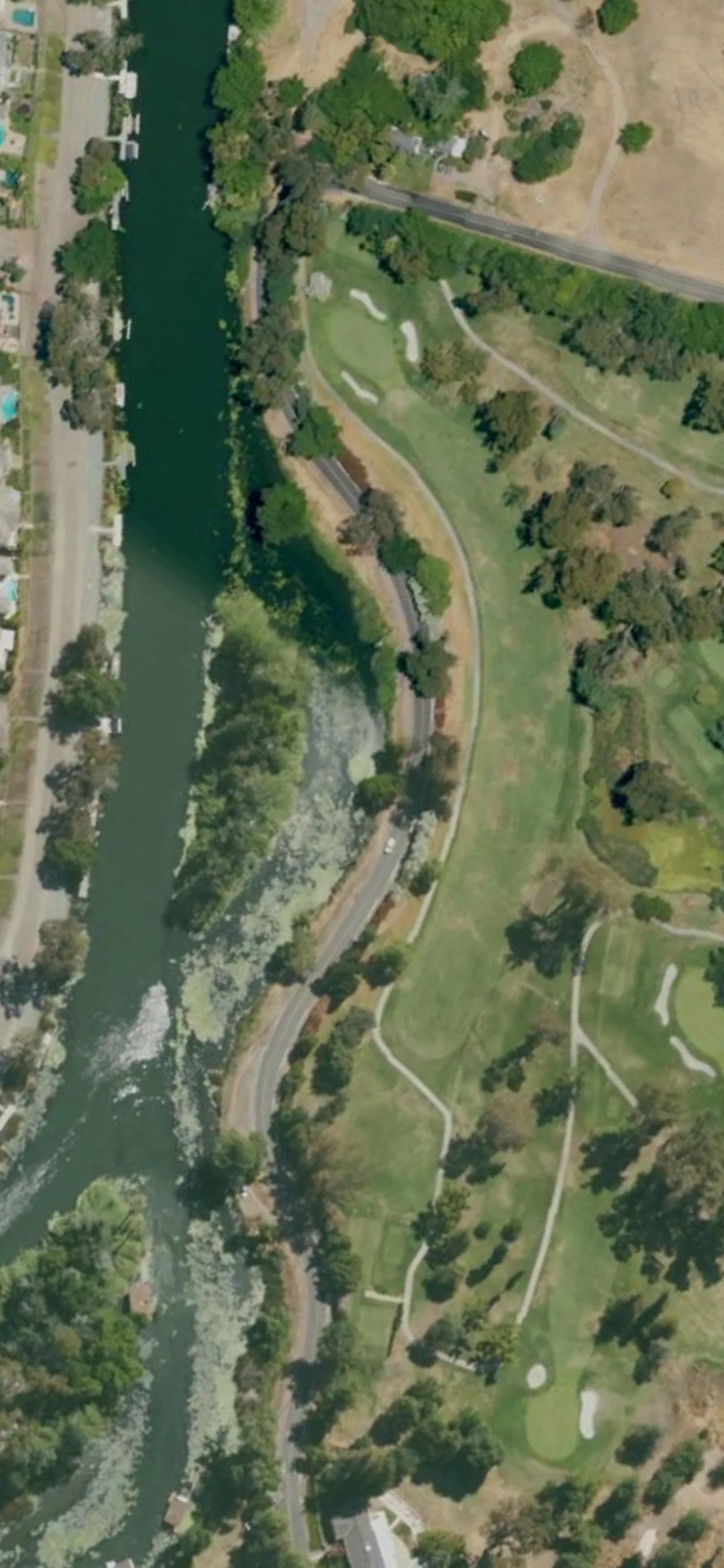 Stockton GCC hole 4 aerial preview, par 4, 403 yards