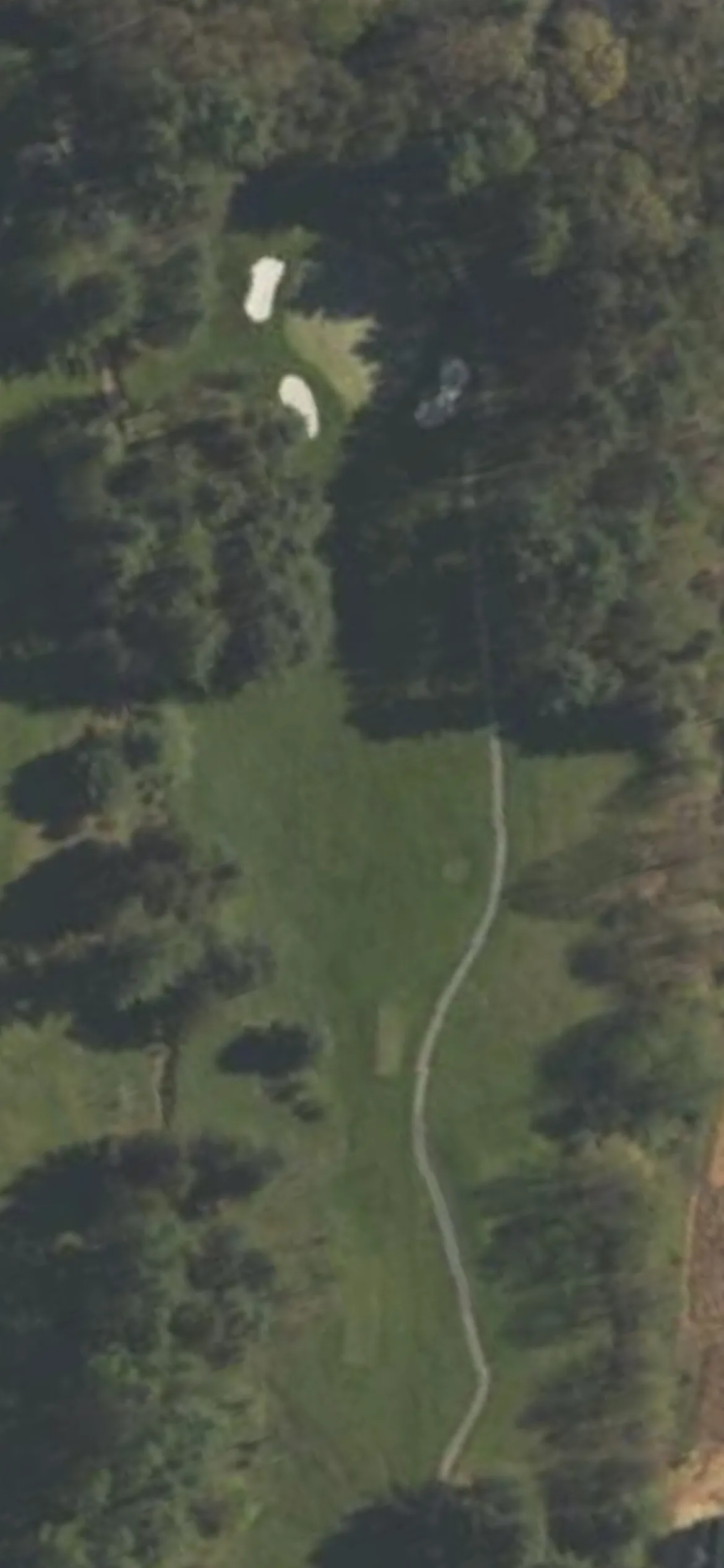 Toftrees Golf Resort hole 15 aerial preview, par 3, 204 yards