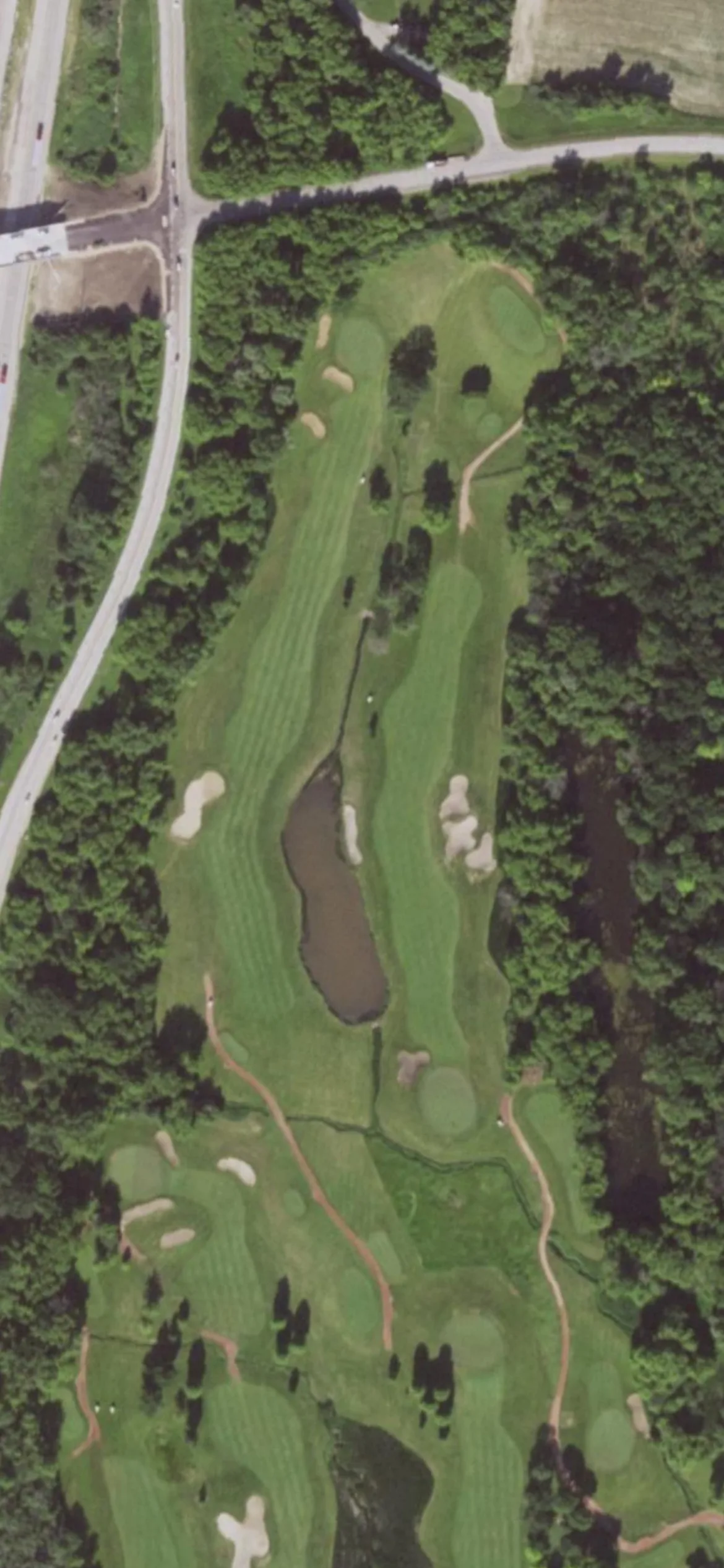 Western Lakes hole 6 aerial preview, par 5, 521 yards