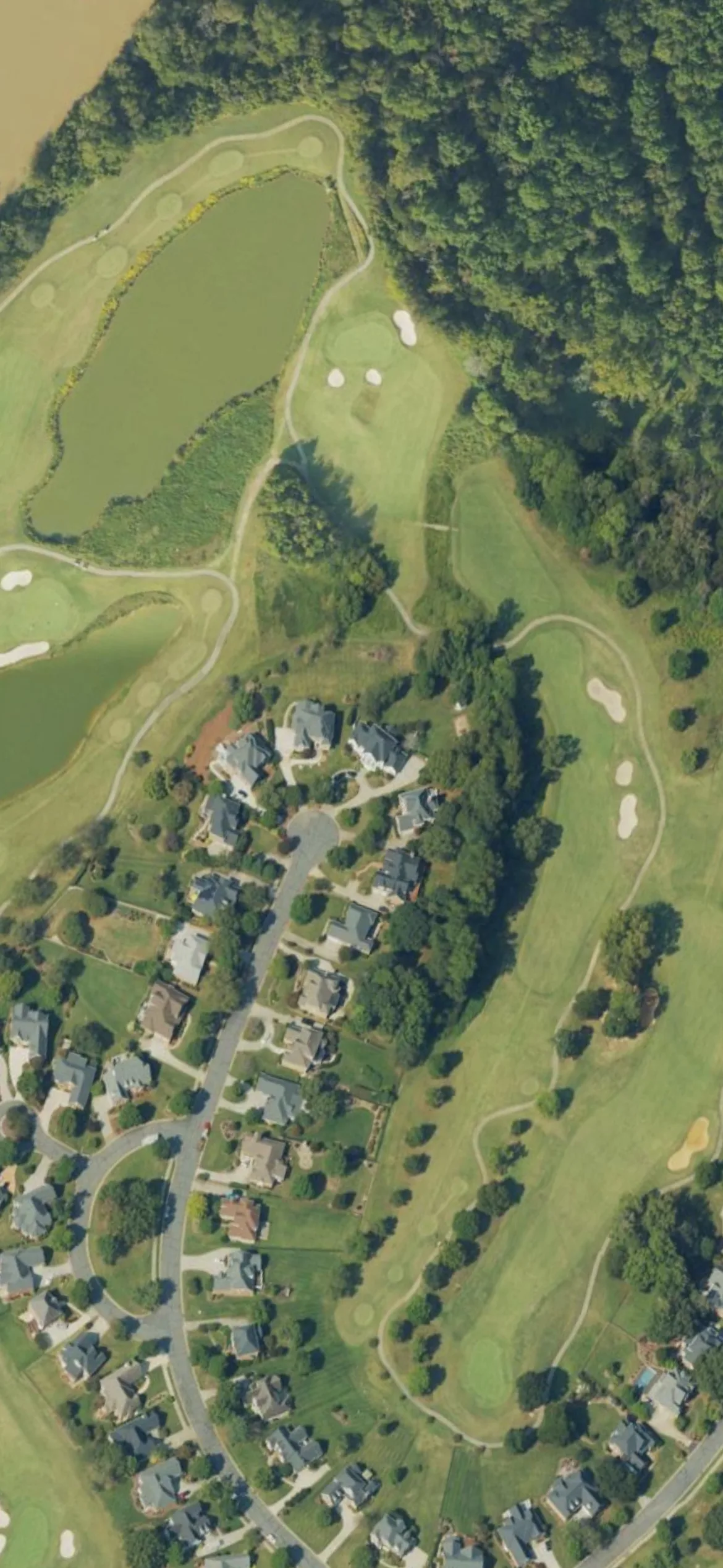 Salem Glen CC hole 4 aerial preview, par 5, 553 yards
