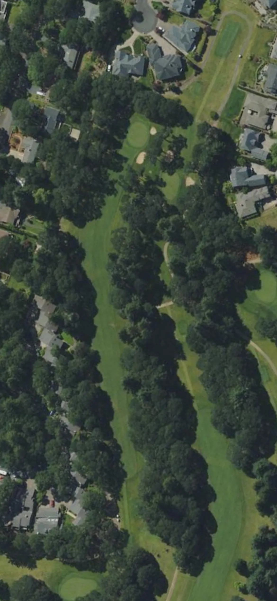 Corvallis Club hole 14 aerial preview, par 4, 372 yards