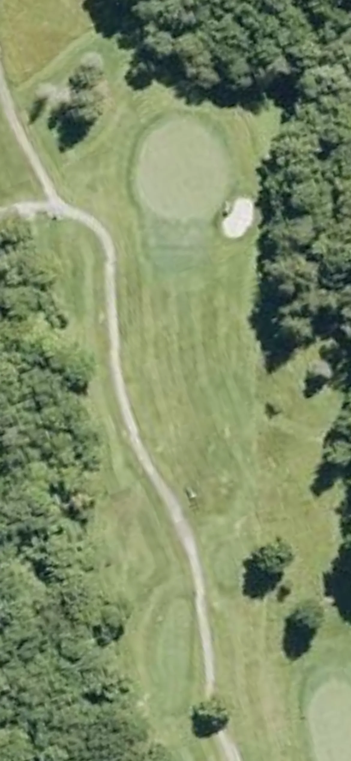 Mount Snow Country Club hole 12 aerial preview, par 3, 157 yards