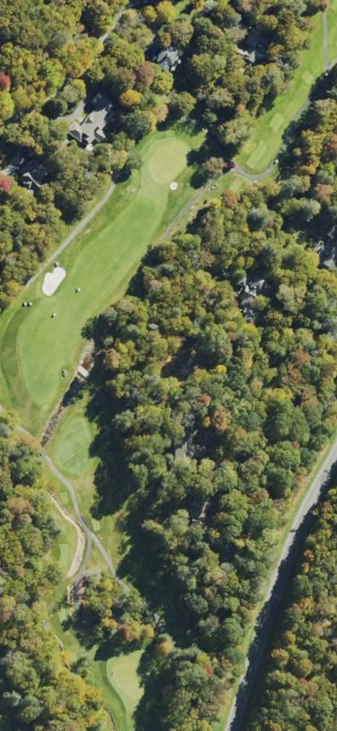 Grandfather G&CC - Grandfather hole 16 aerial preview, par 4, 413 yards