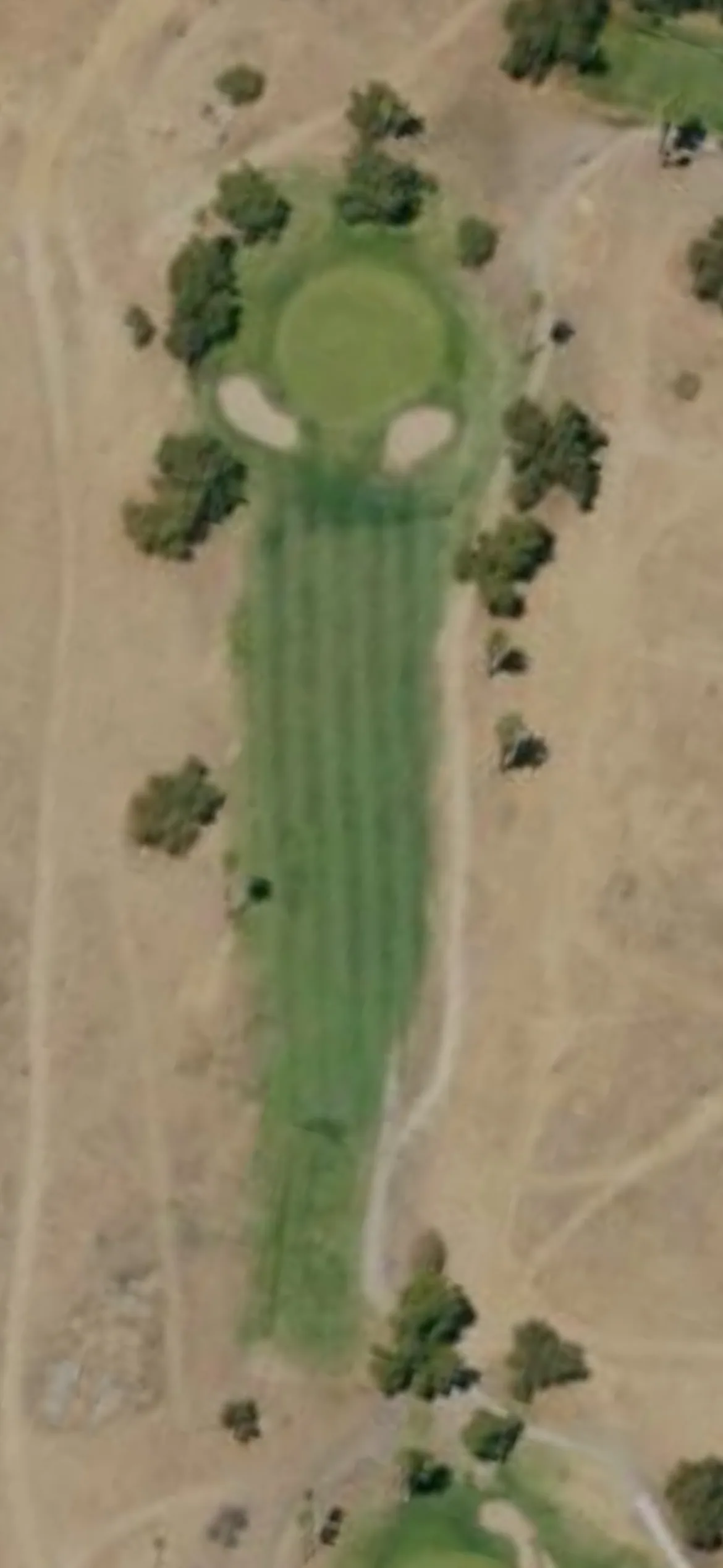 General Old Golf Course hole 16 aerial preview, par 3, 158 yards