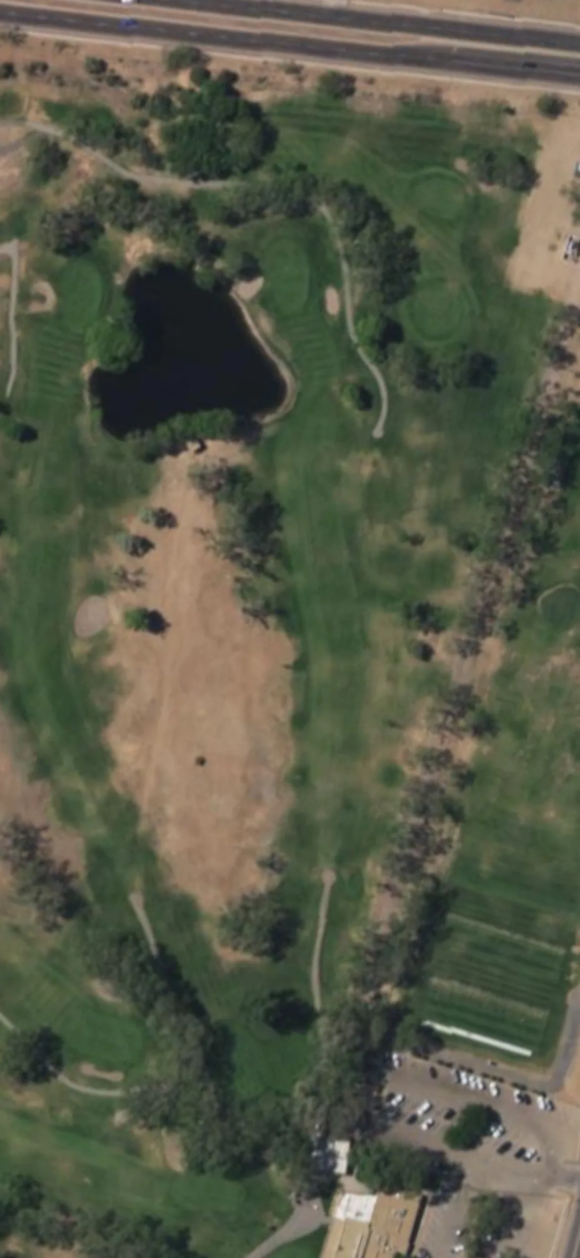 Santa Fe CC hole 10 aerial preview, par 4, 367 yards