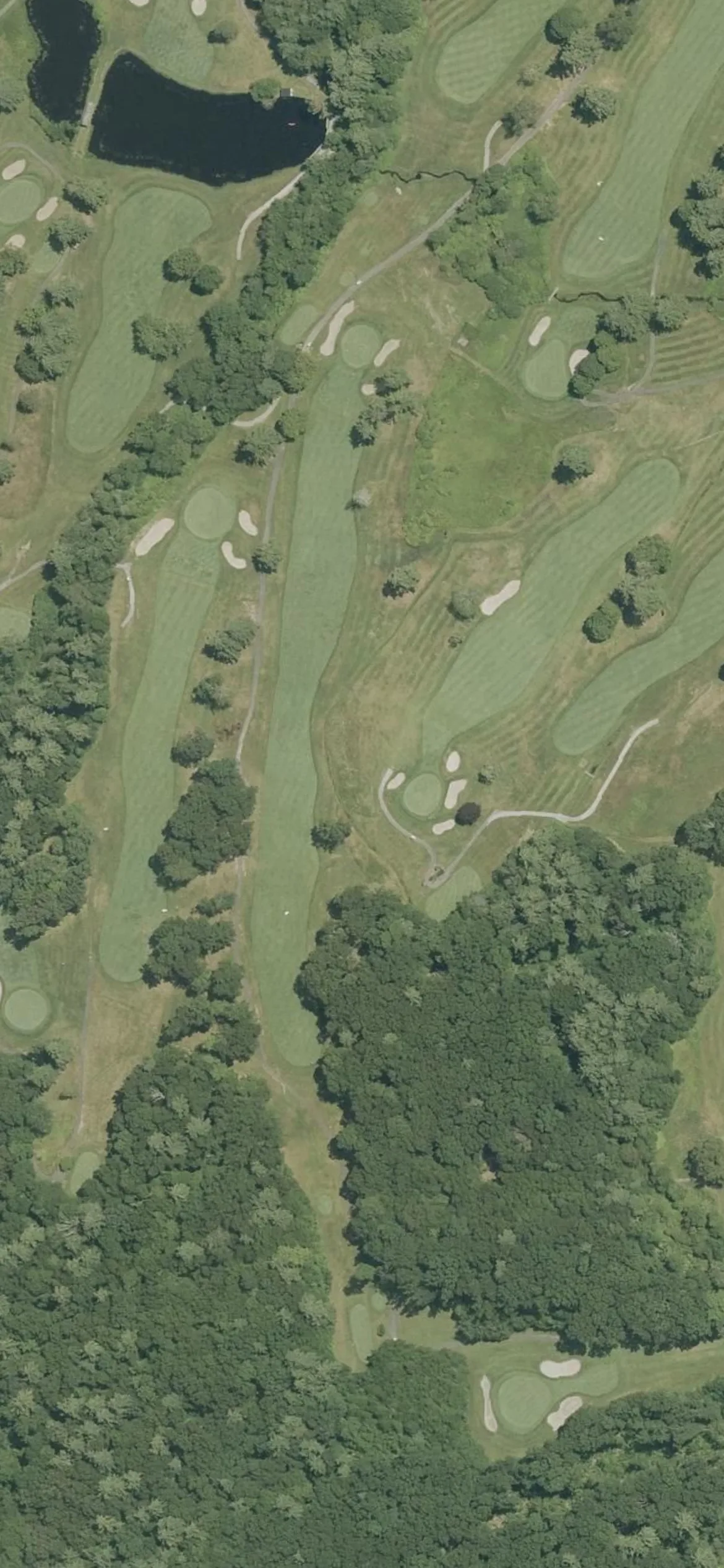 Haverhill Country Club hole 8 aerial preview, par 5, 601 yards