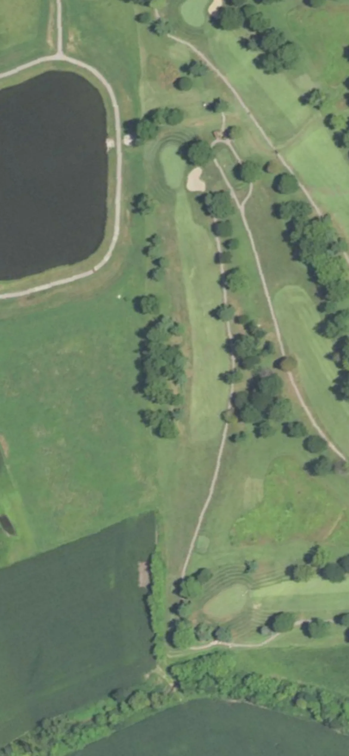 Tamarack Country Club hole 6 aerial preview, par 4, 426 yards