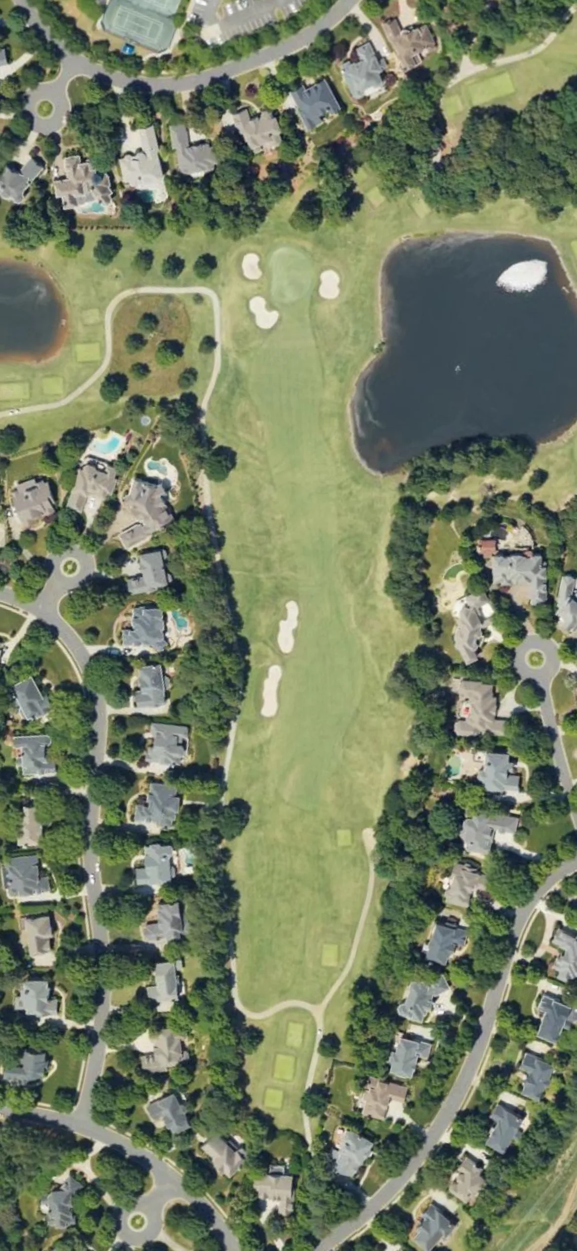 Ballantyne CC hole 6 aerial preview, par 4, 467 yards