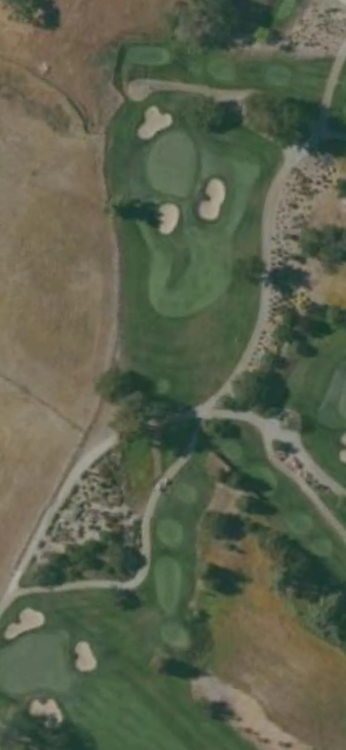 Corral de Tierra CC hole 8 aerial preview, par 3, 180 yards