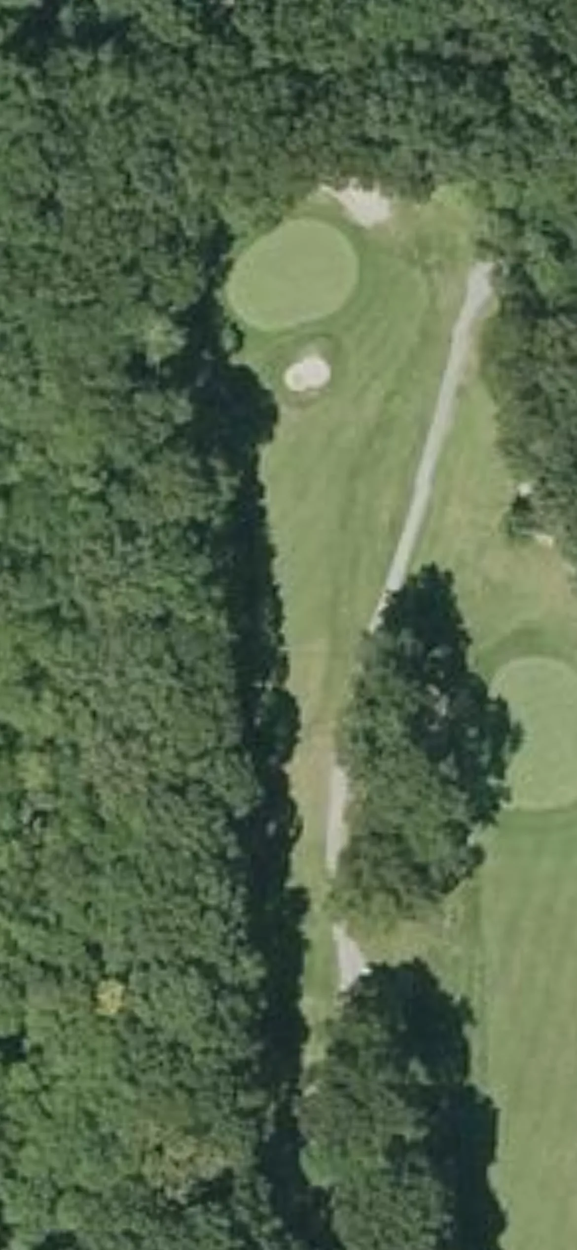 Rockland Golf Course hole 16 aerial preview, par 3, 170 yards