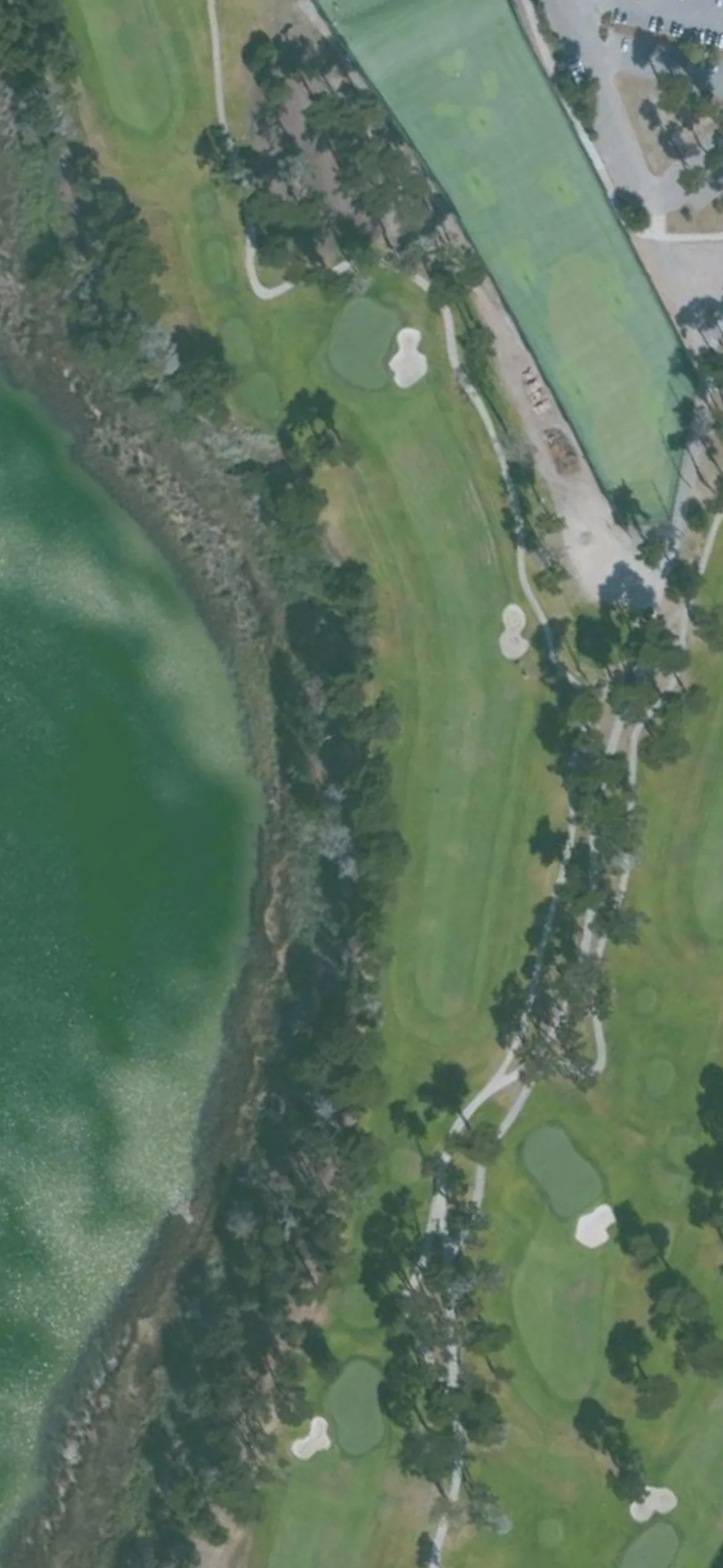 TPC Harding Park GC hole 15 aerial preview, par 4, 406 yards